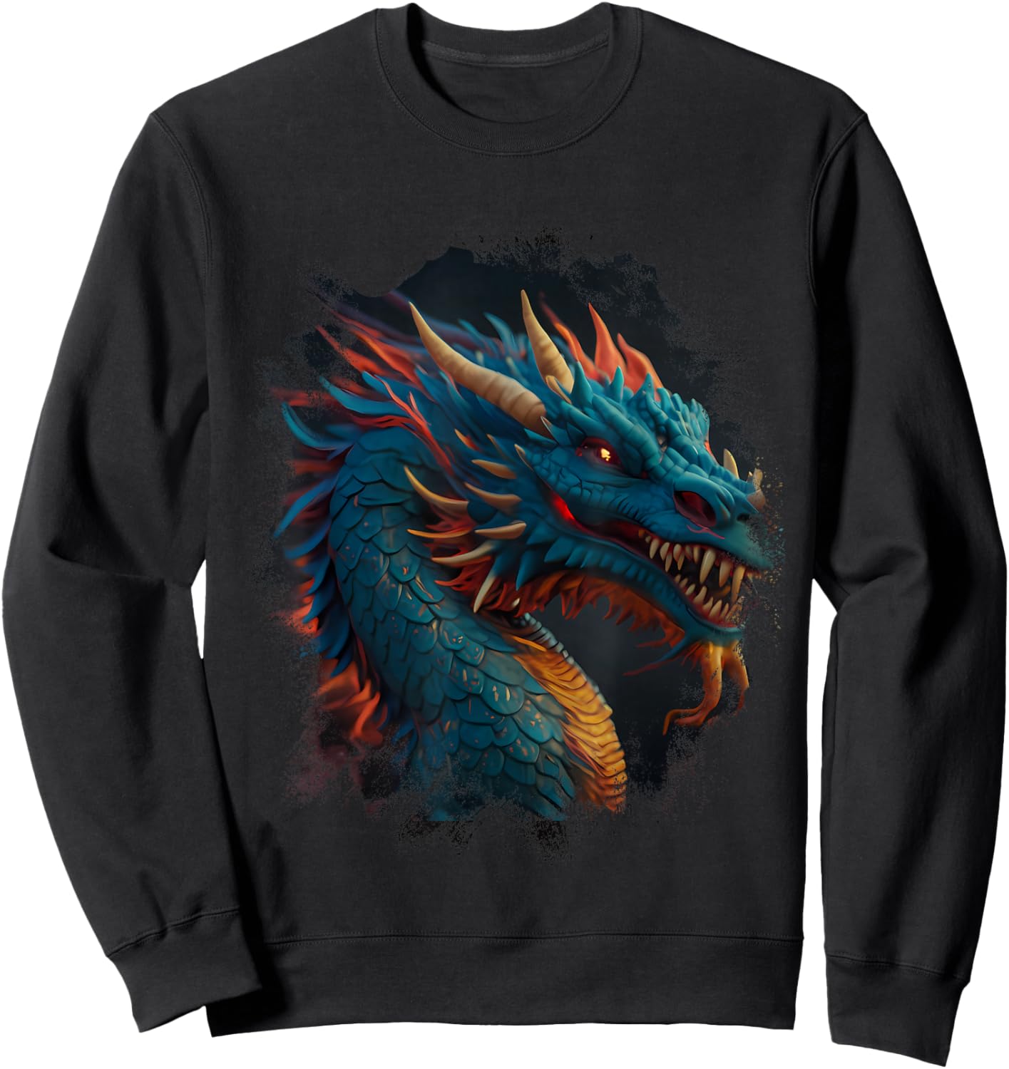 Dragon Chinese Mythical Creature Japanese Sweatshirt - Sweatshirt | Black