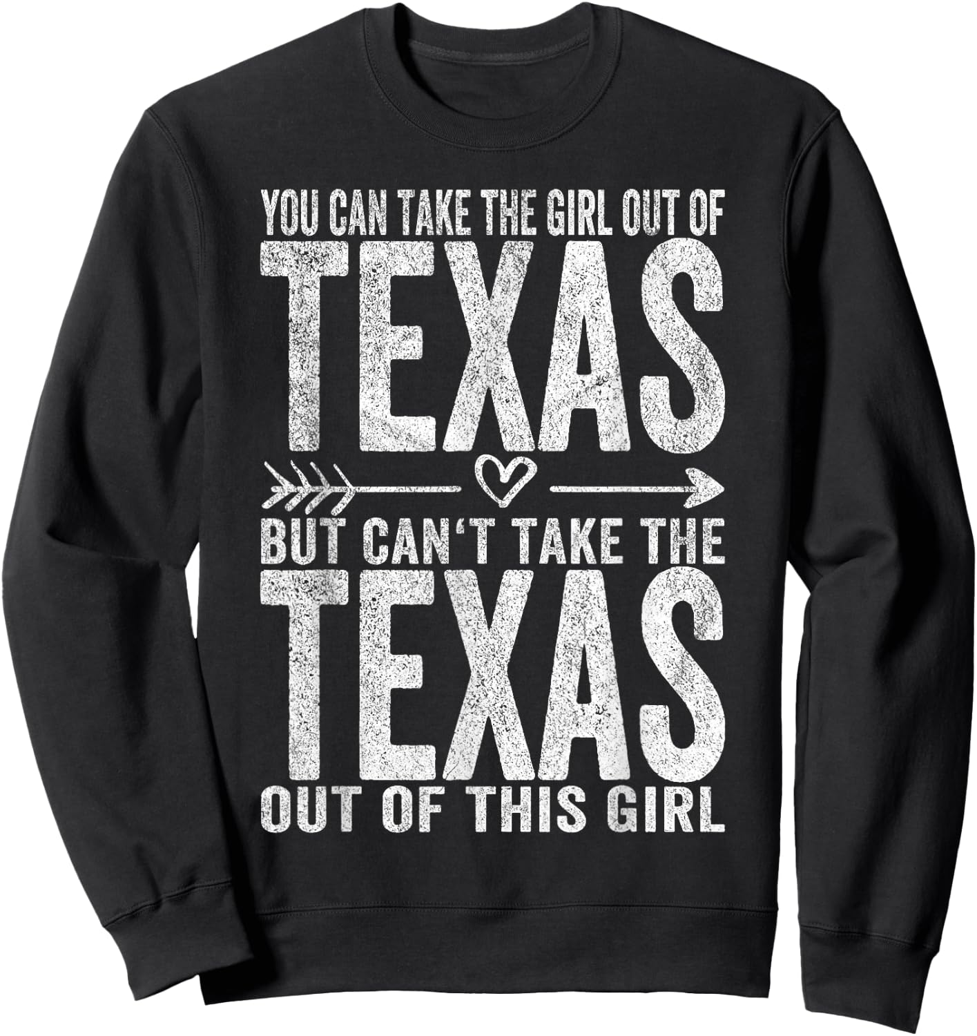 Girl Out of Texas Hometown Home Texas Sweatshirt - Sweatshirt | Black