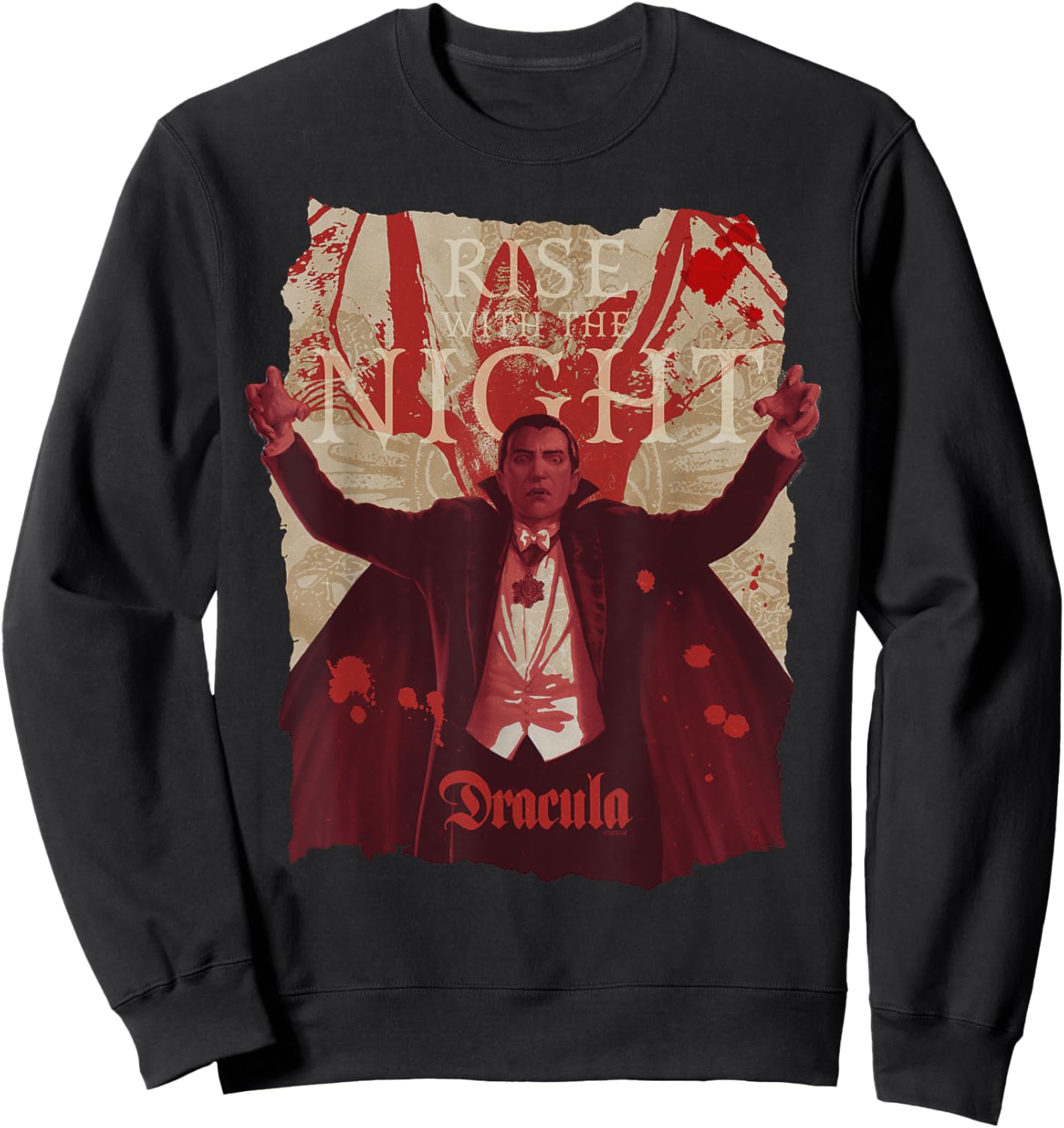 Universal Monsters Dracula Rise With The Night Sweatshirt - Sweatshirt | Black