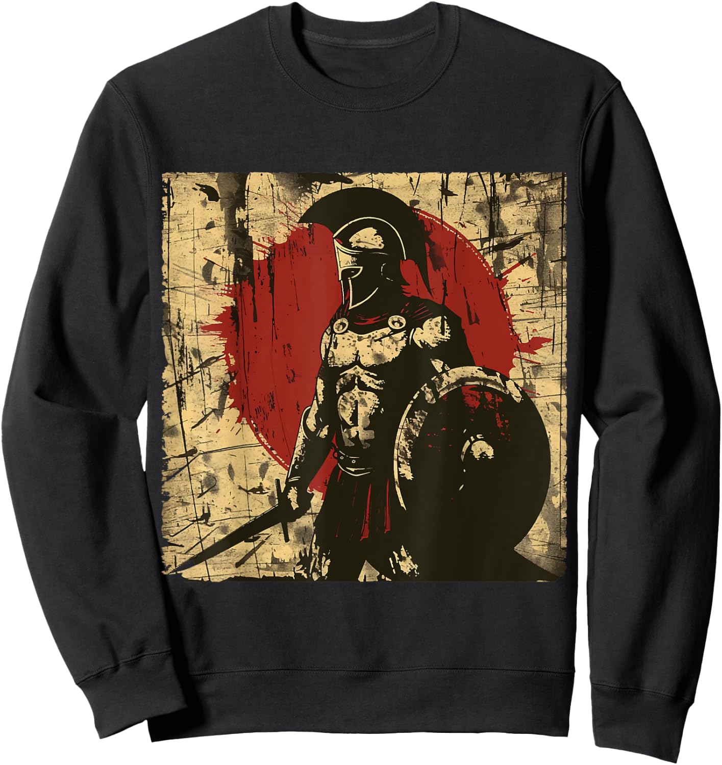 Sparta Spartan Fighter Helmet Greeks Leonidas Sparta Sweatshirt - Sweatshirt | Black
