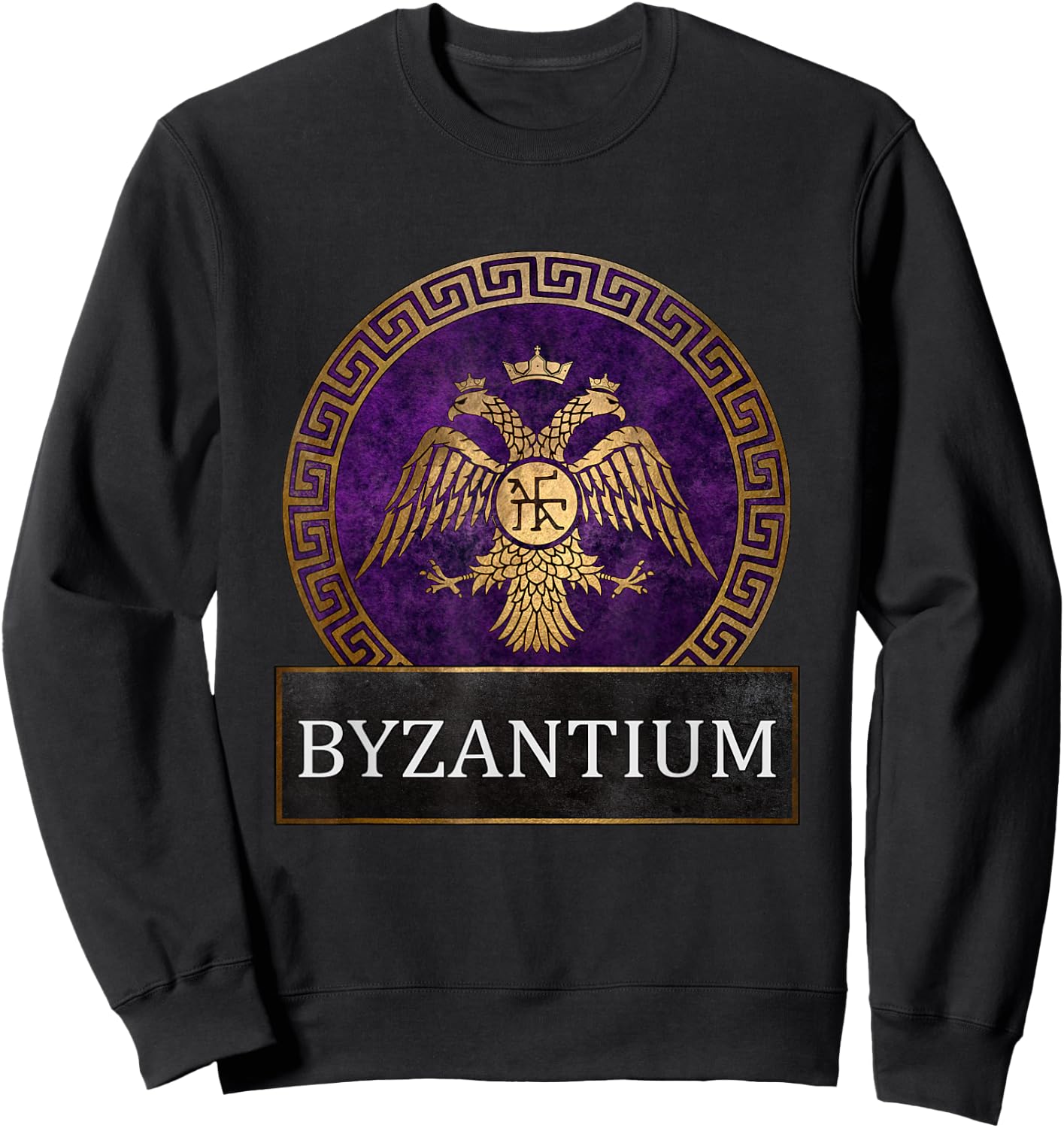 Byzantine Empire Symbol of Constantinople Byzantine Emperors Sweatshirt - Sweatshirt | Black