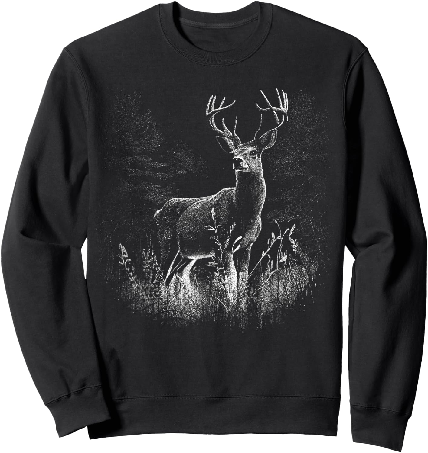 Deer in the forest nature animals deer lovers Sweatshirt - Sweatshirt | Black