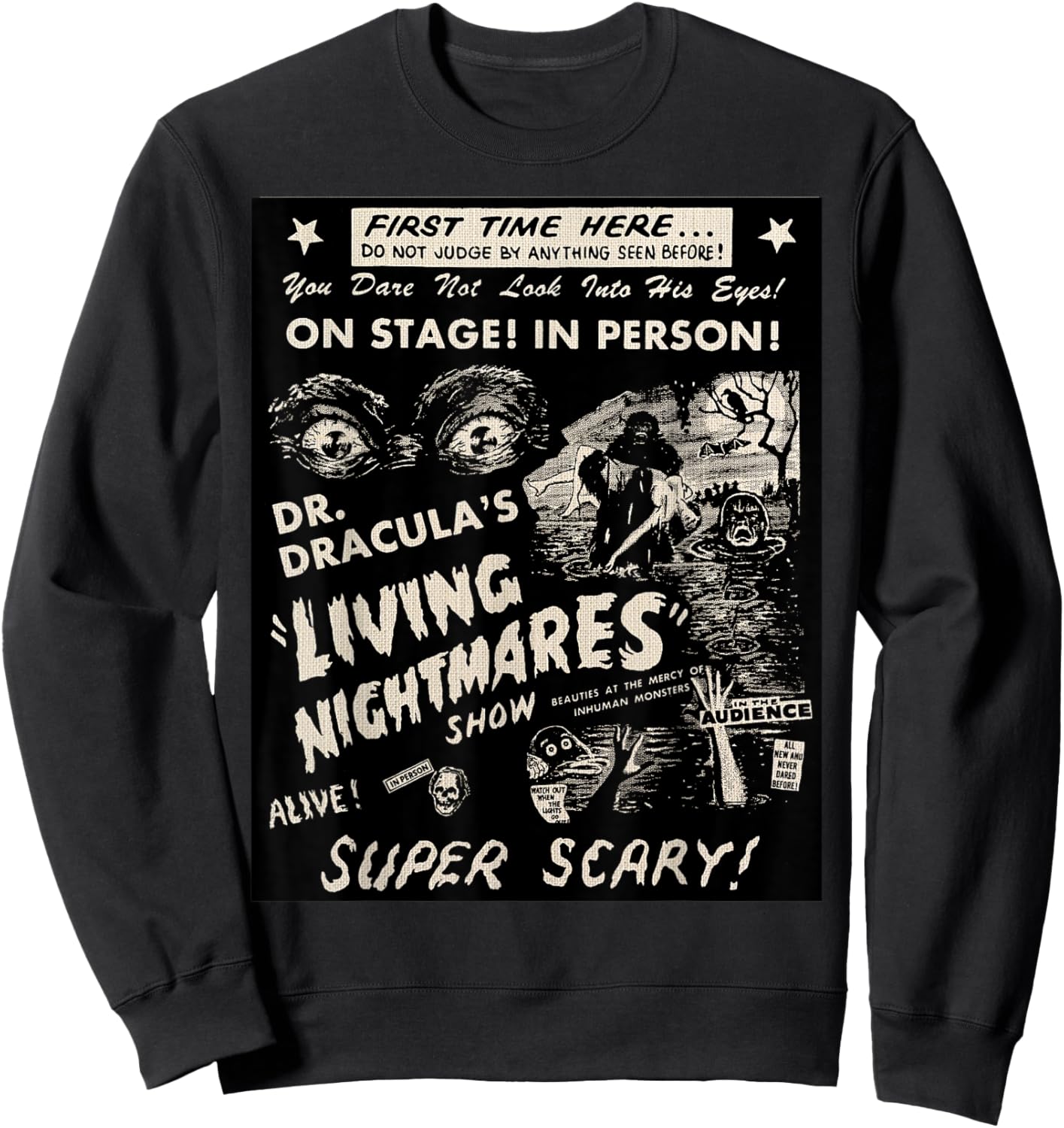 Vintage Halloween Slasher Horror Movie Sweatshirt - Sweatshirt | Black