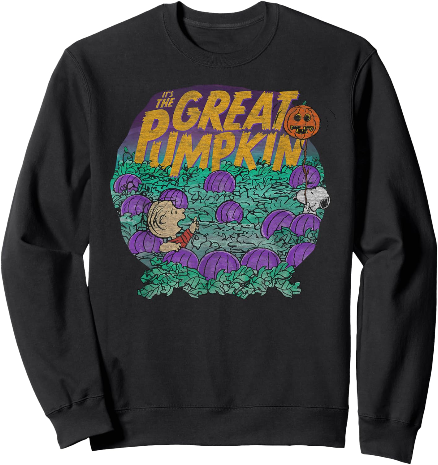 Peanuts Halloween Linus Snoopy Great Pumpkin Sweatshirt - Sweatshirt | Black