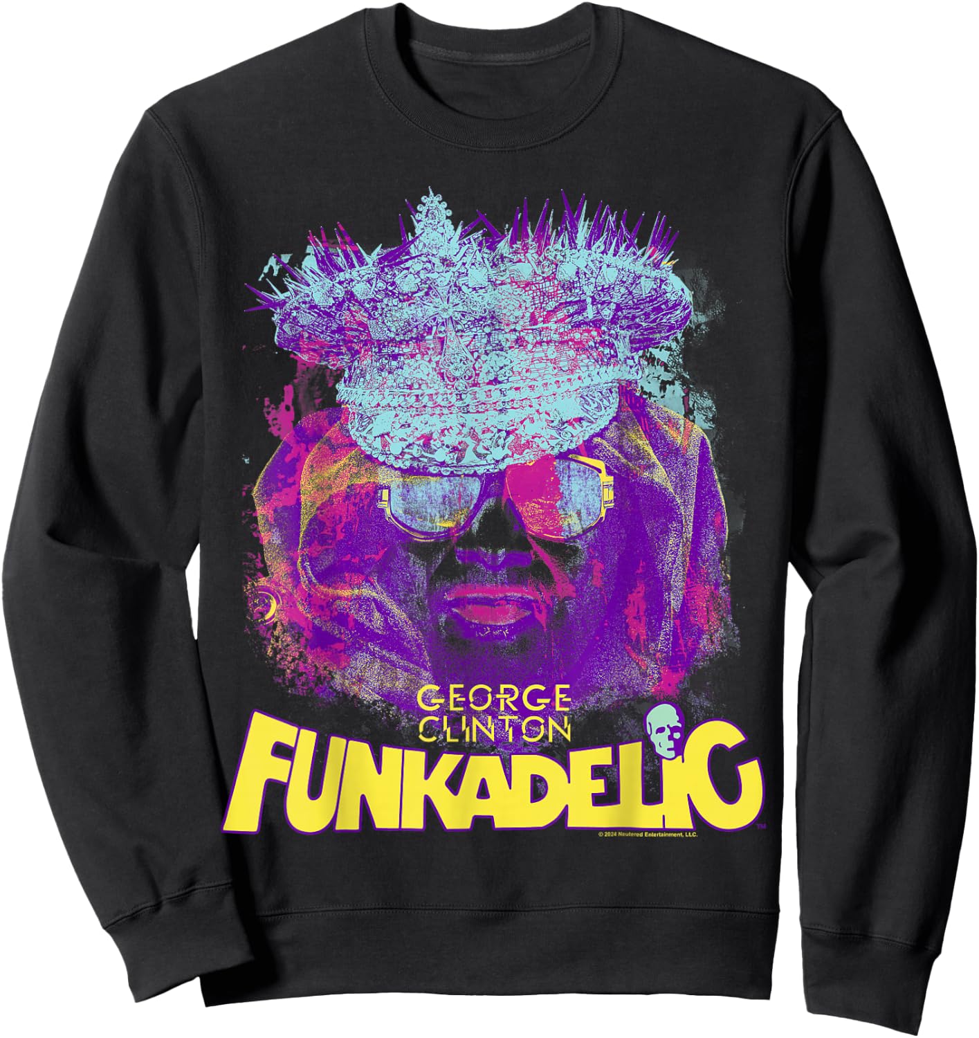 George Clinton Crown and Sunglasses Sweatshirt - Sweatshirt | Black