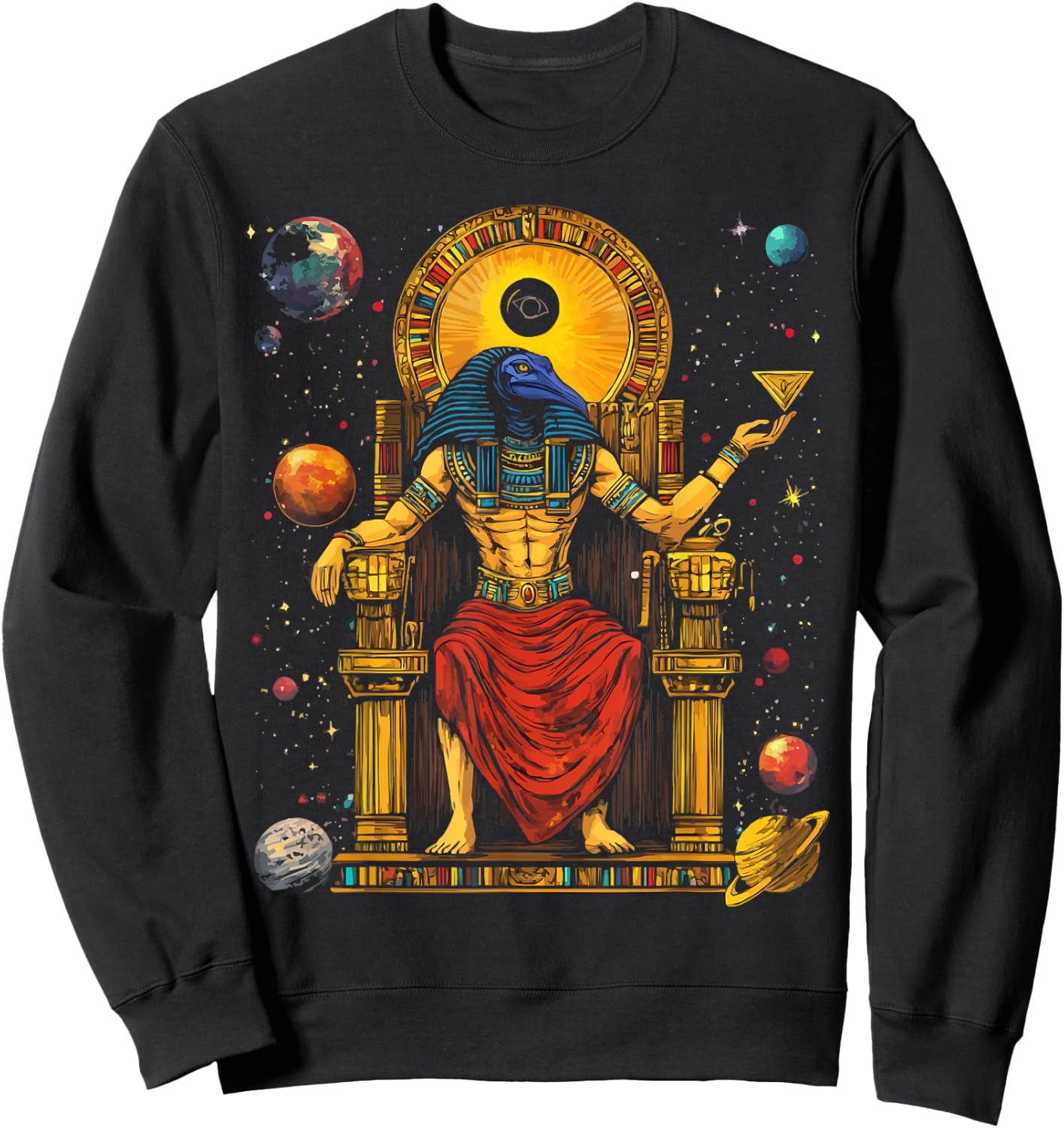 Thoth Egyptian God Egyptian Mythology Pyramid Ancient Egypt Sweatshirt - Sweatshirt | Black