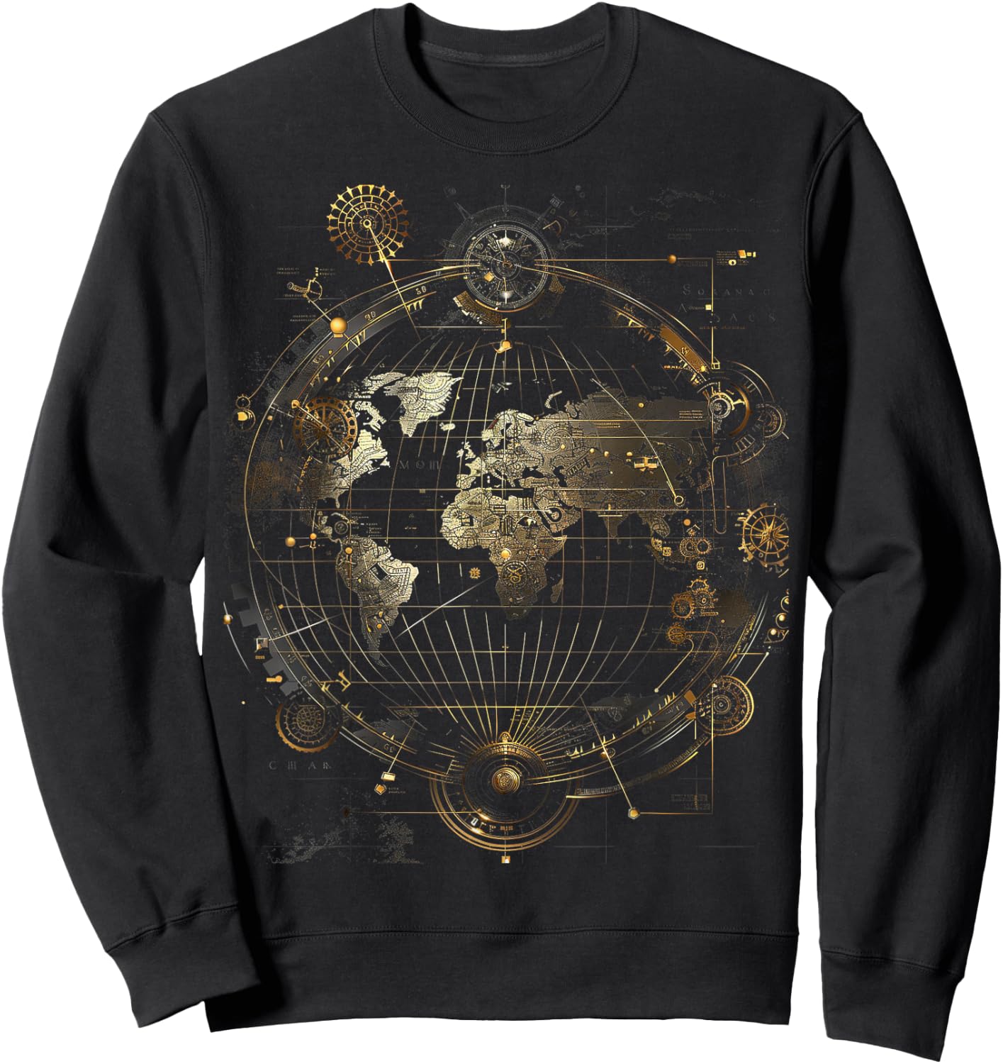 World Map Sweatshirt - Sweatshirt | Black
