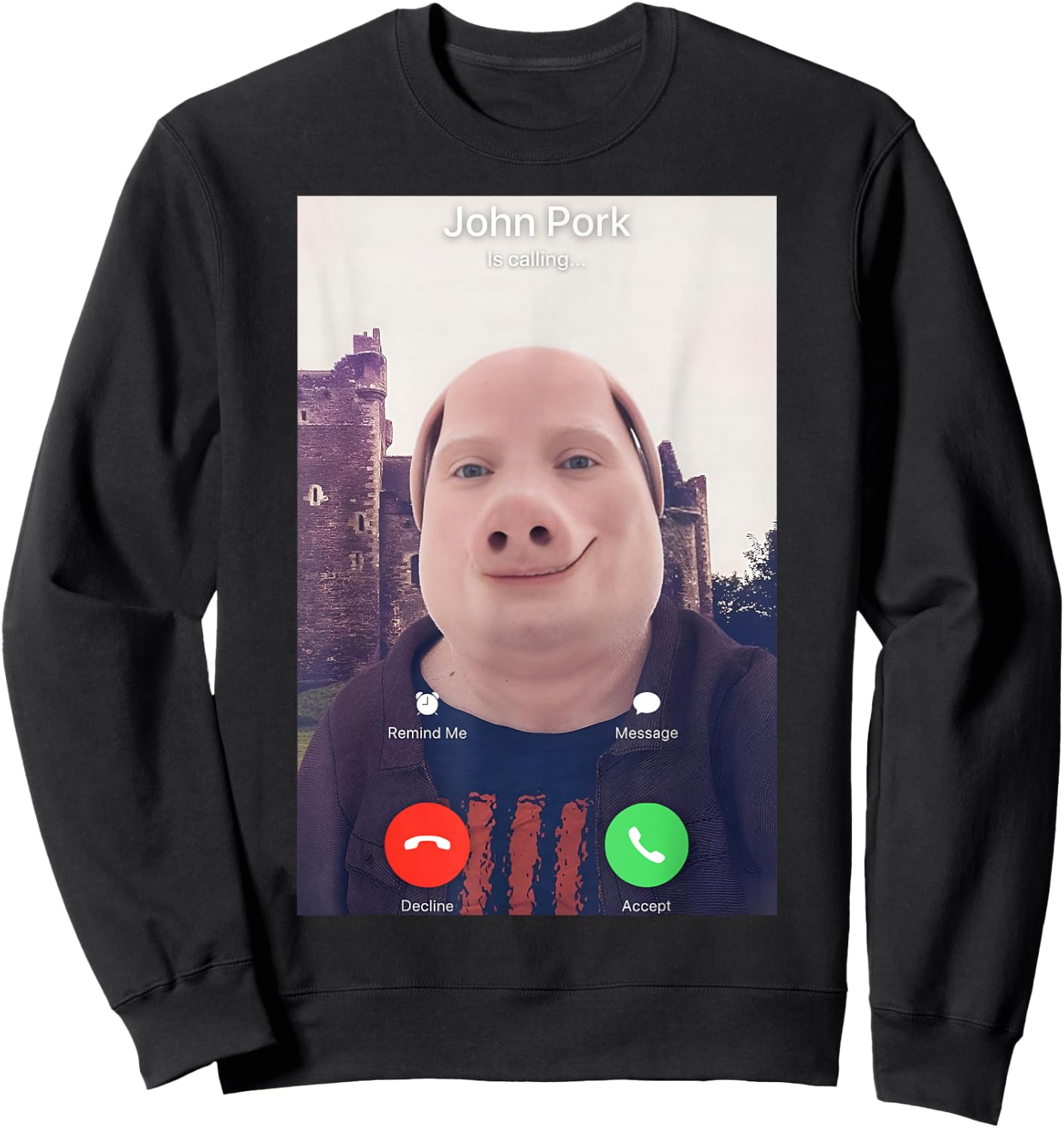 John Pork is Calling Sweatshirt - Sweatshirt | Black