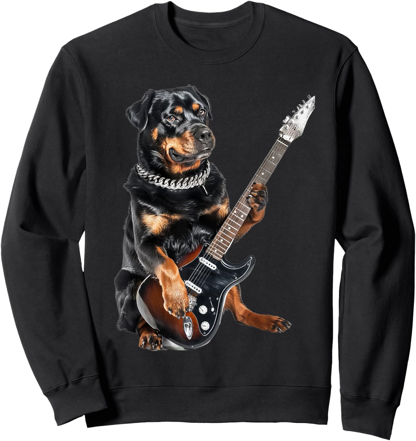 Rottweiler Guitar Sweatshirt - Sweatshirt | Black