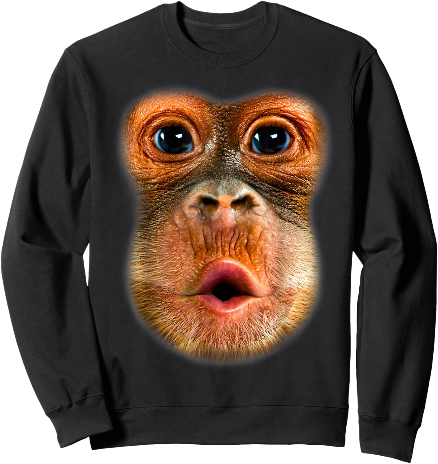 Monkey Stomach Funny Meme Cool Trending Viral Video Sweatshirt - Sweatshirt | Black