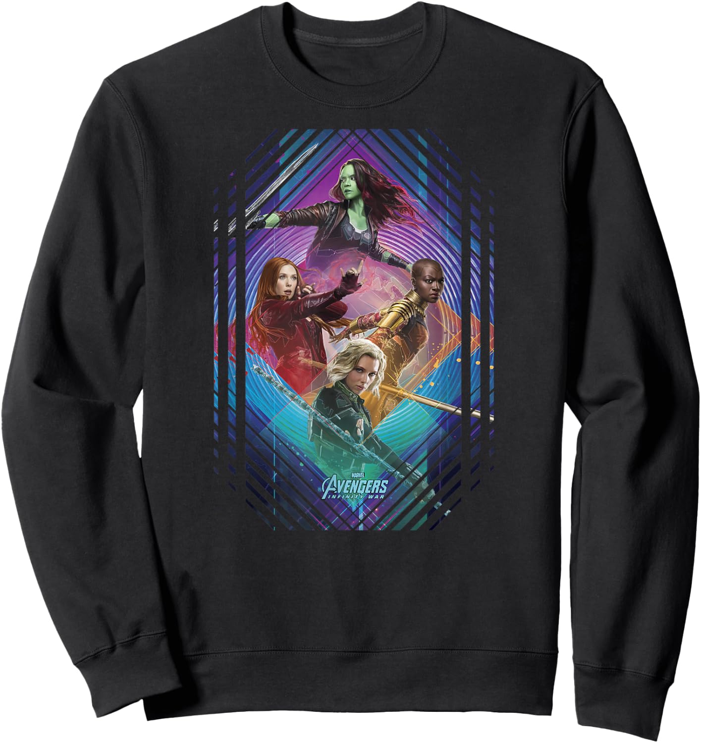 Marvel Infinity War Gamora Okoye Black Widow Small Sweatshirt - Sweatshirt | Black