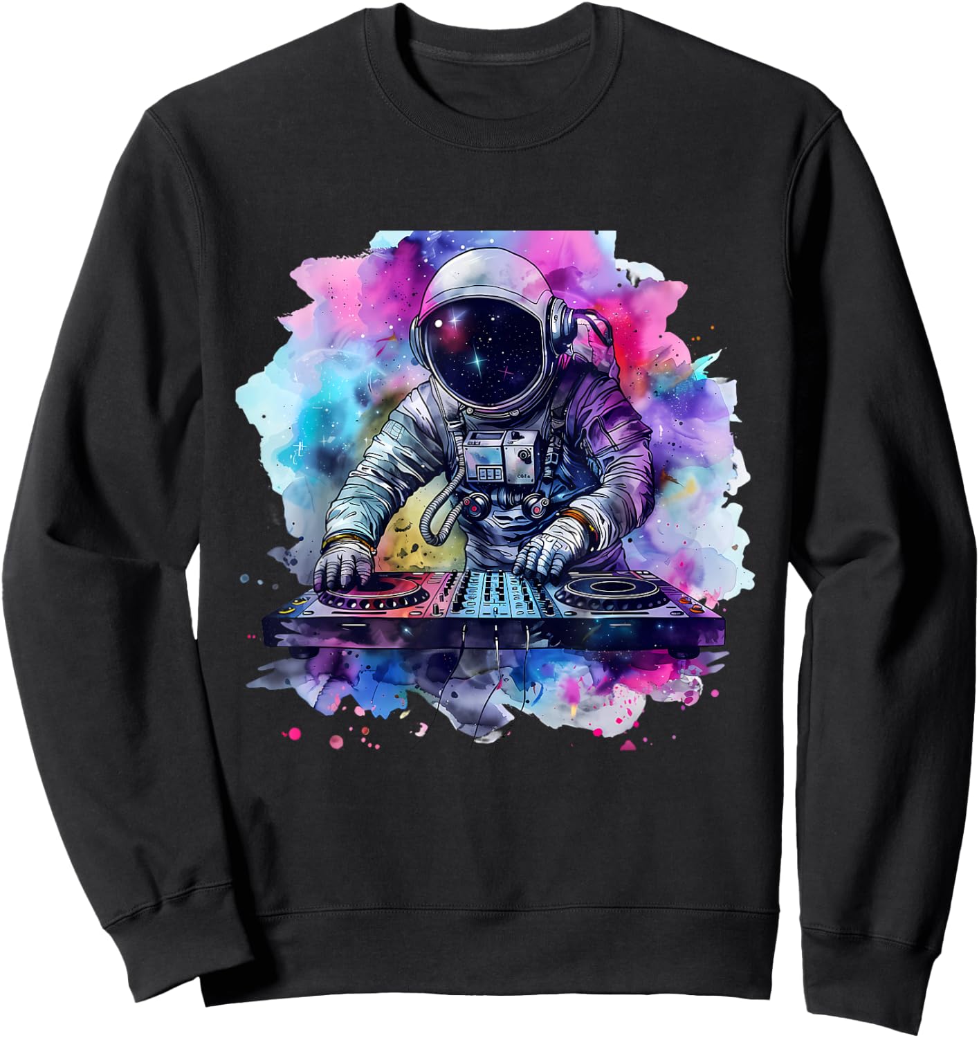 Astronaut DJ Turntable DJ Astronaut Beatmaker Music Producer Sweatshirt - Sweatshirt | Black