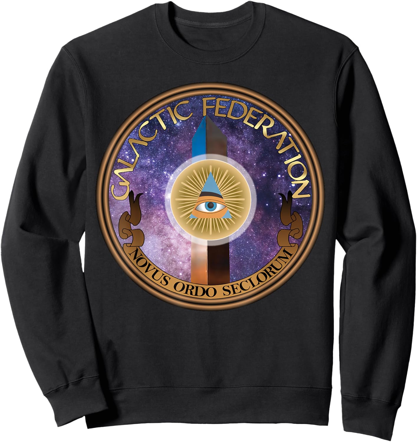 Galactic Federation - 2020 Funny Viral News - Alien Alliance Sweatshirt - Sweatshirt | Black