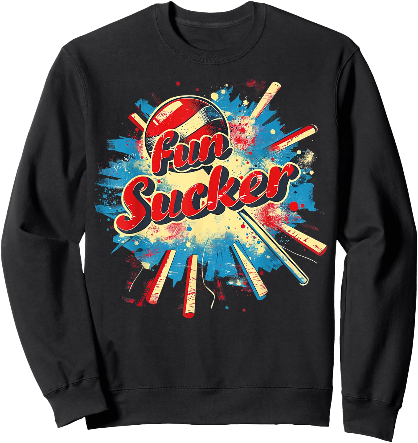 Fun Sucker Humor Design, Playful Lollipop Art Sweatshirt - Sweatshirt | Black