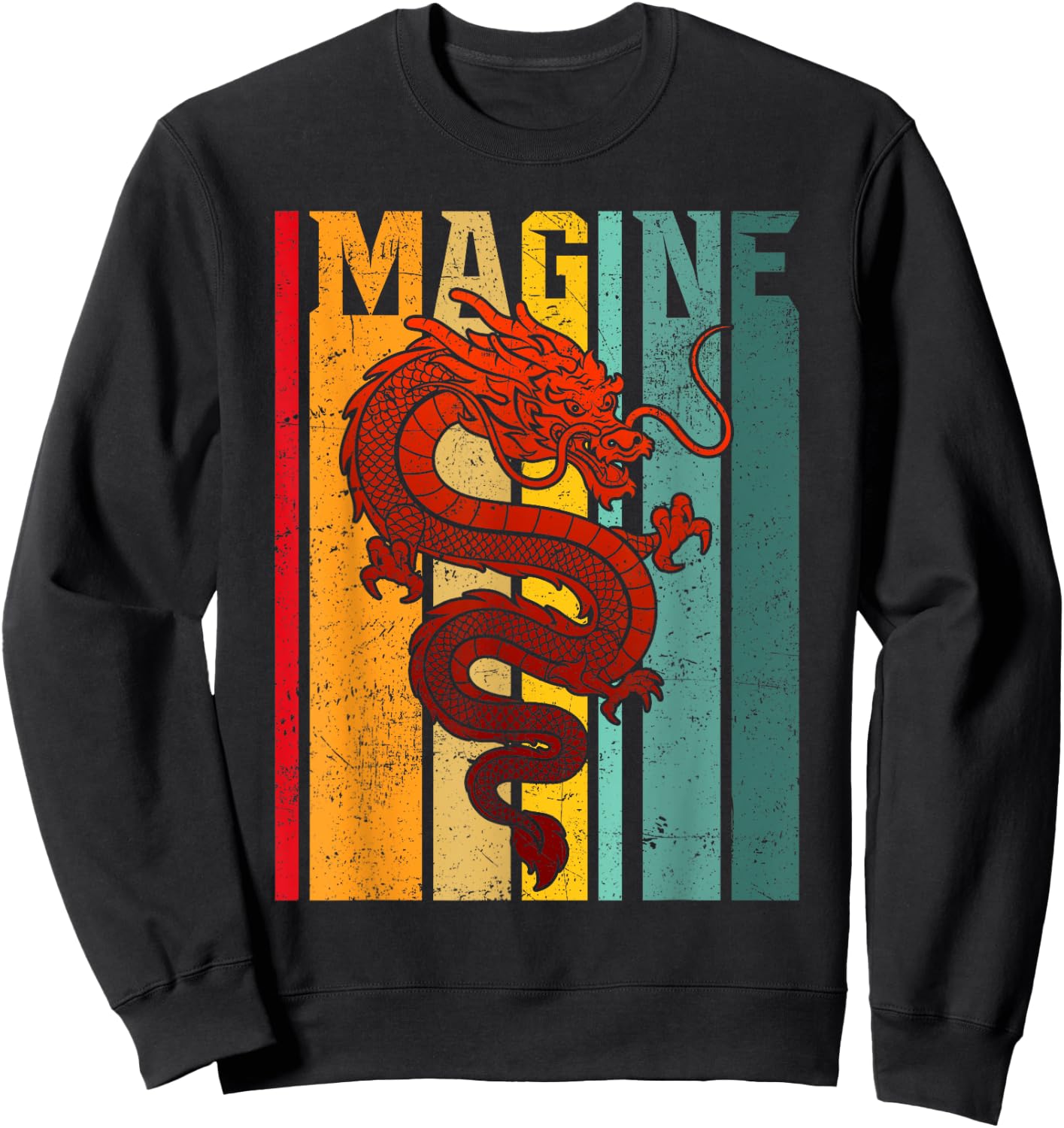 Imagine Dragon Vintage Cool Art Sweatshirt - Sweatshirt | Black