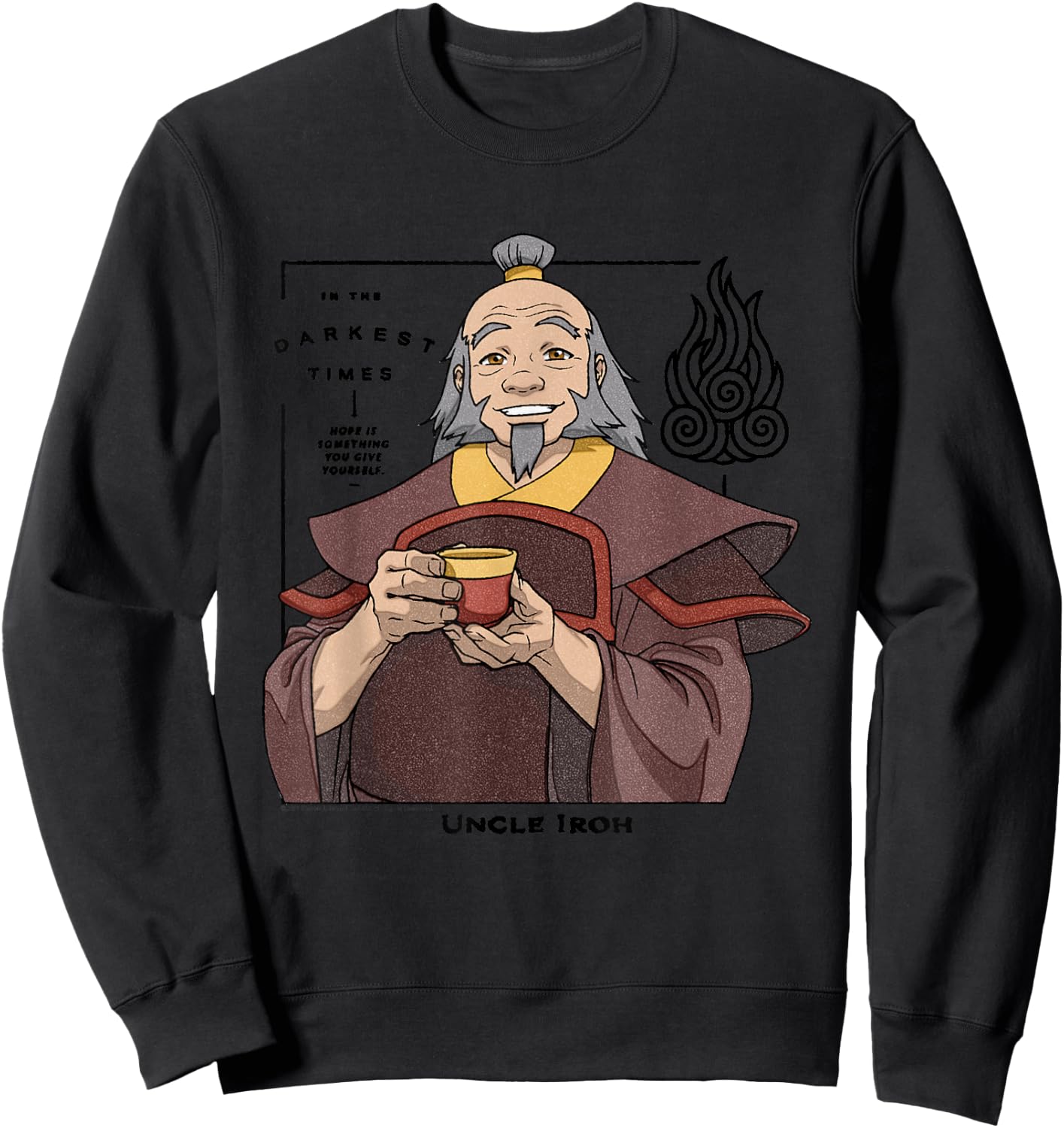 Avatar The Last Airbender Uncle Iroh Firebending Master Sweatshirt - Sweatshirt | Black