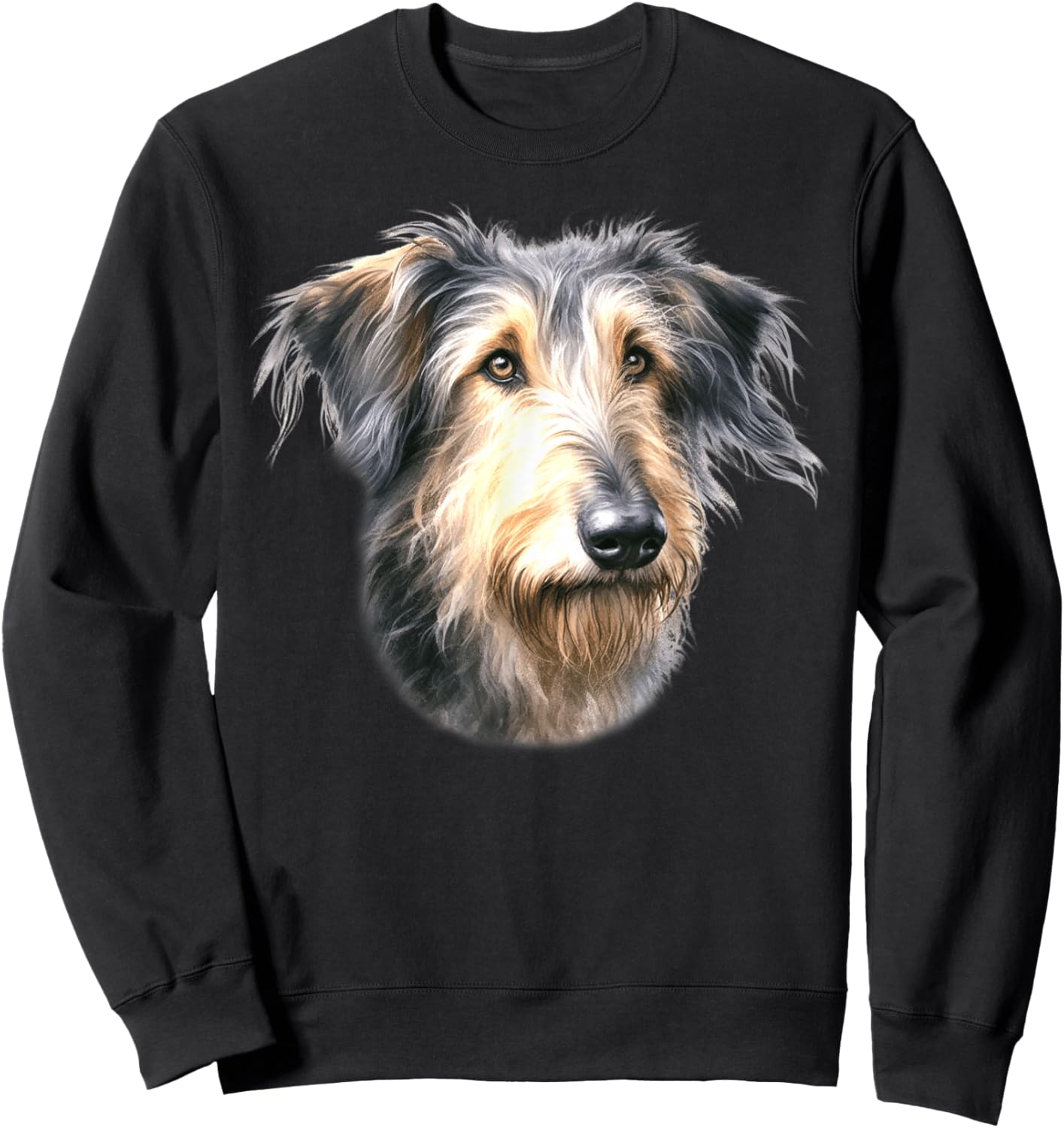 Irish Wolfhound Dog Portrait Sweatshirt - Sweatshirt | Black