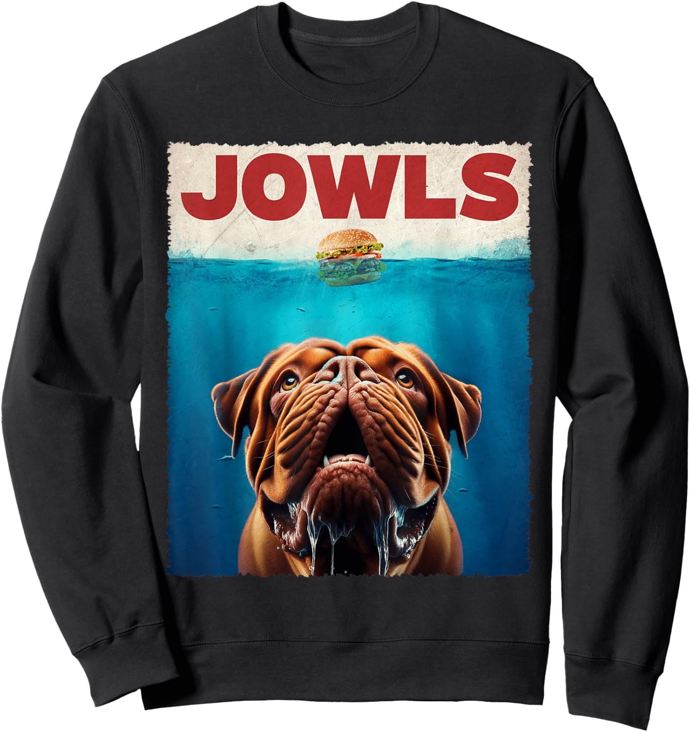 Graphic Love Dogue de Bordeaux Jowls Dogs Kawaii Pet Vintage Sweatshirt - Sweatshirt | Black