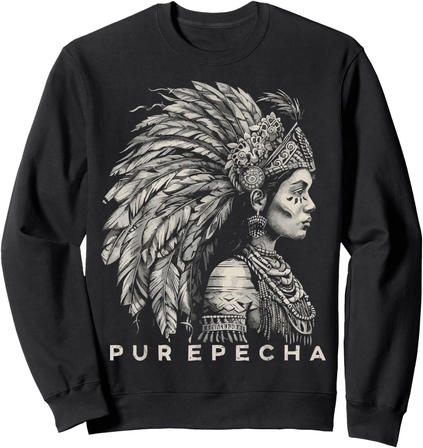 Indigenous People Mexico Native American Purepecha Tribe Sweatshirt - Sweatshirt | Black