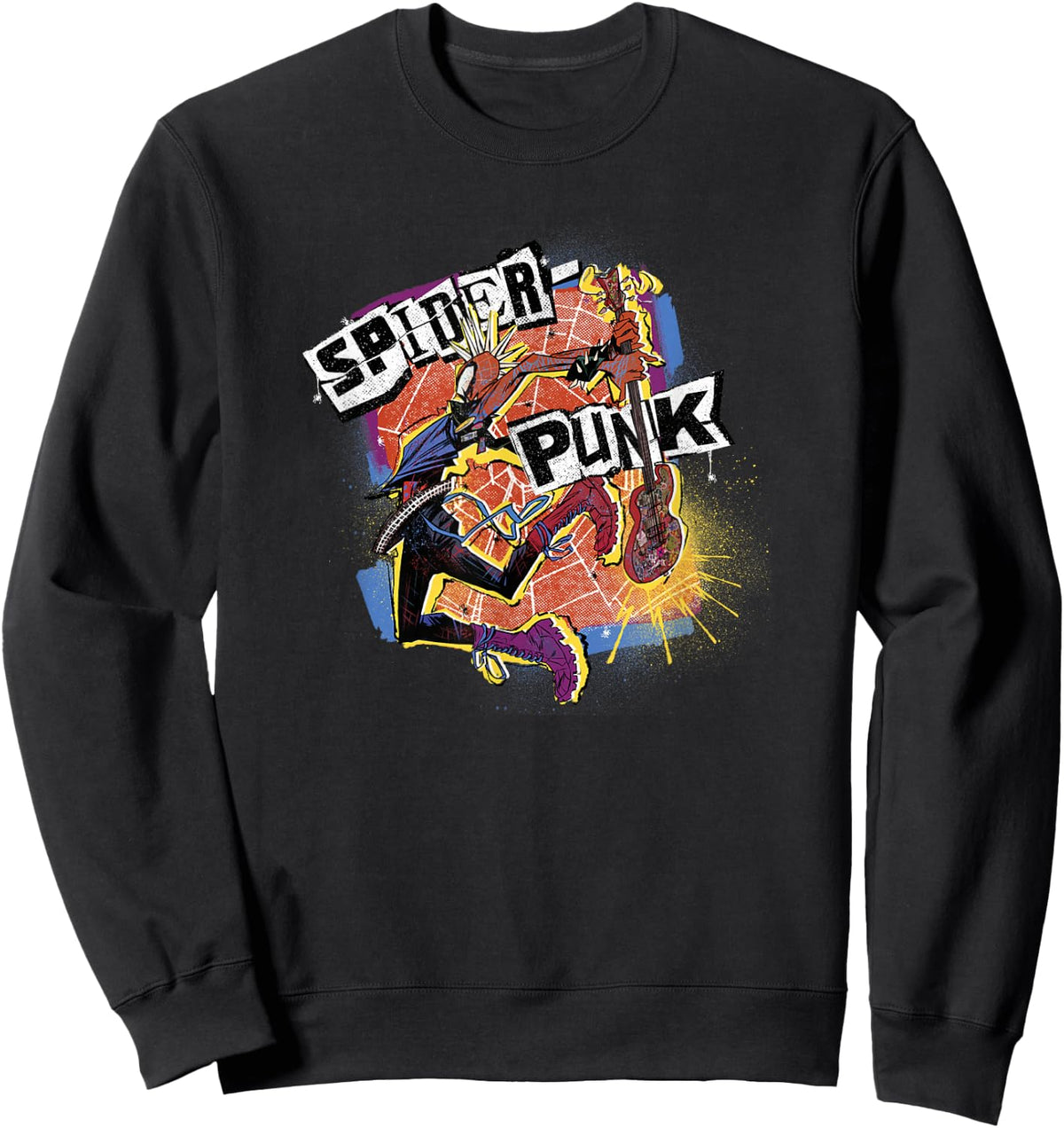 Marvel Spider-Man Across The Spider-Verse Part 1 Spider-Punk Sweatshirt - Sweatshirt | Black