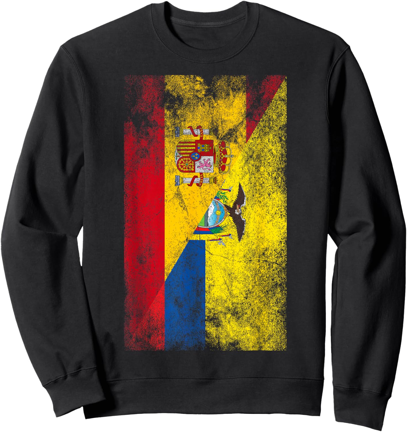 Spain & Ecuador Flags - Spanish Ecuadorian Sweatshirt - Sweatshirt | Black