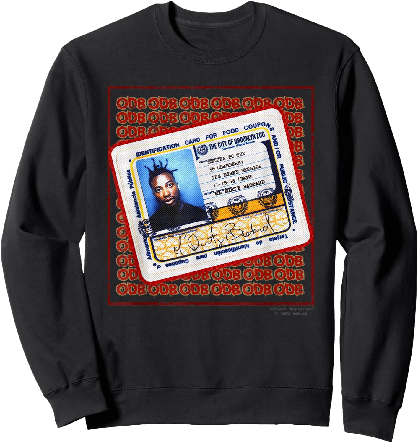 ODB Ol Dirty Ba--ard ID Return Chambers Brooklyn Zoo Mix Sweatshirt - Sweatshirt | Black