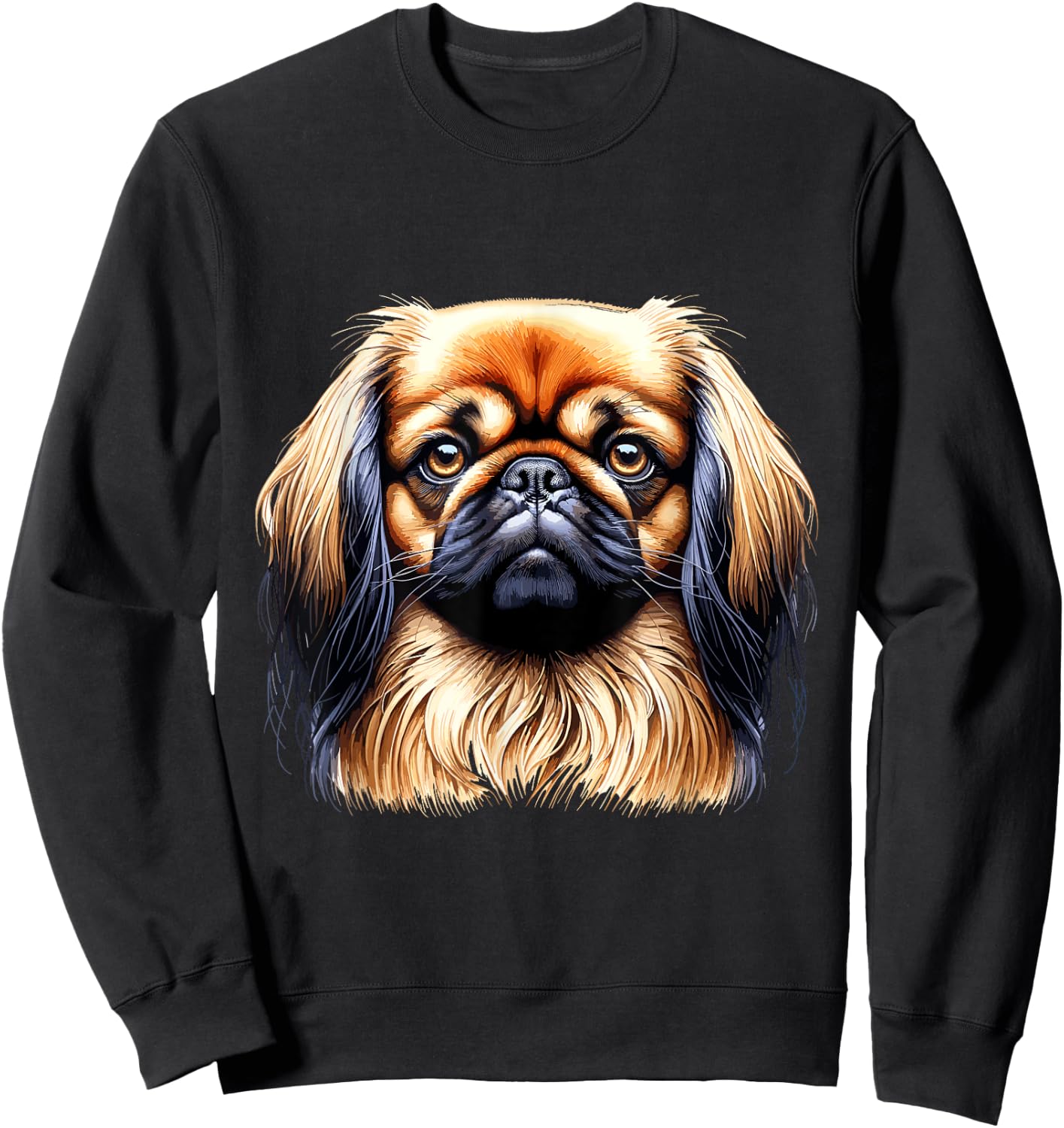 Dog Face - Pekingese Men Women Kids Sweatshirt - Sweatshirt | Black