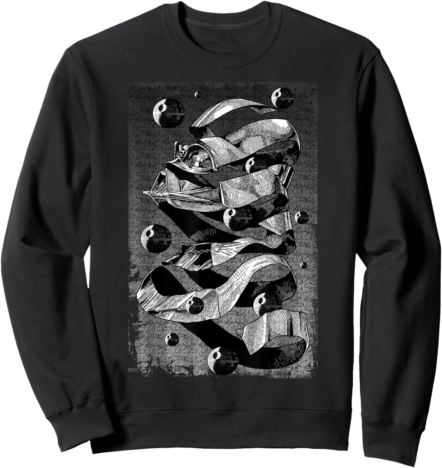 Star Wars Darth Vader M.C. Escher Style Artistic Poster Sweatshirt - Sweatshirt | Black