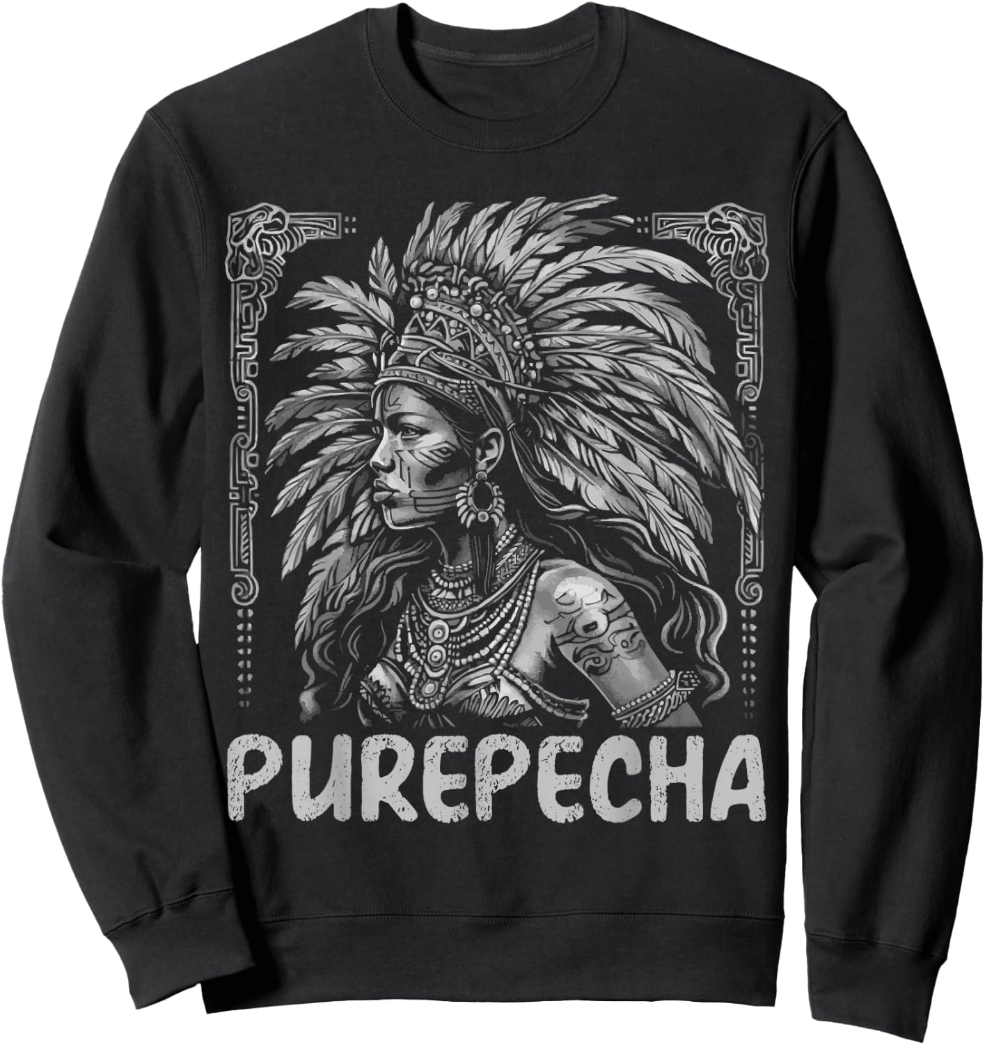 Indigenous People Mexico Native American Purepecha Tribe Sweatshirt - Sweatshirt | Black