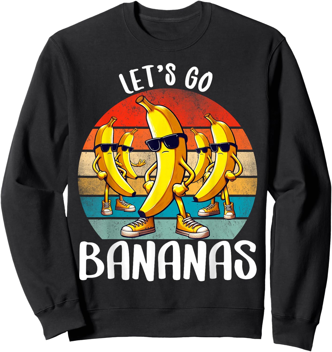 Funny Bananas Shirt Cute Banana Gifts Funny Lets go Bananas Sweatshirt - Sweatshirt | Black