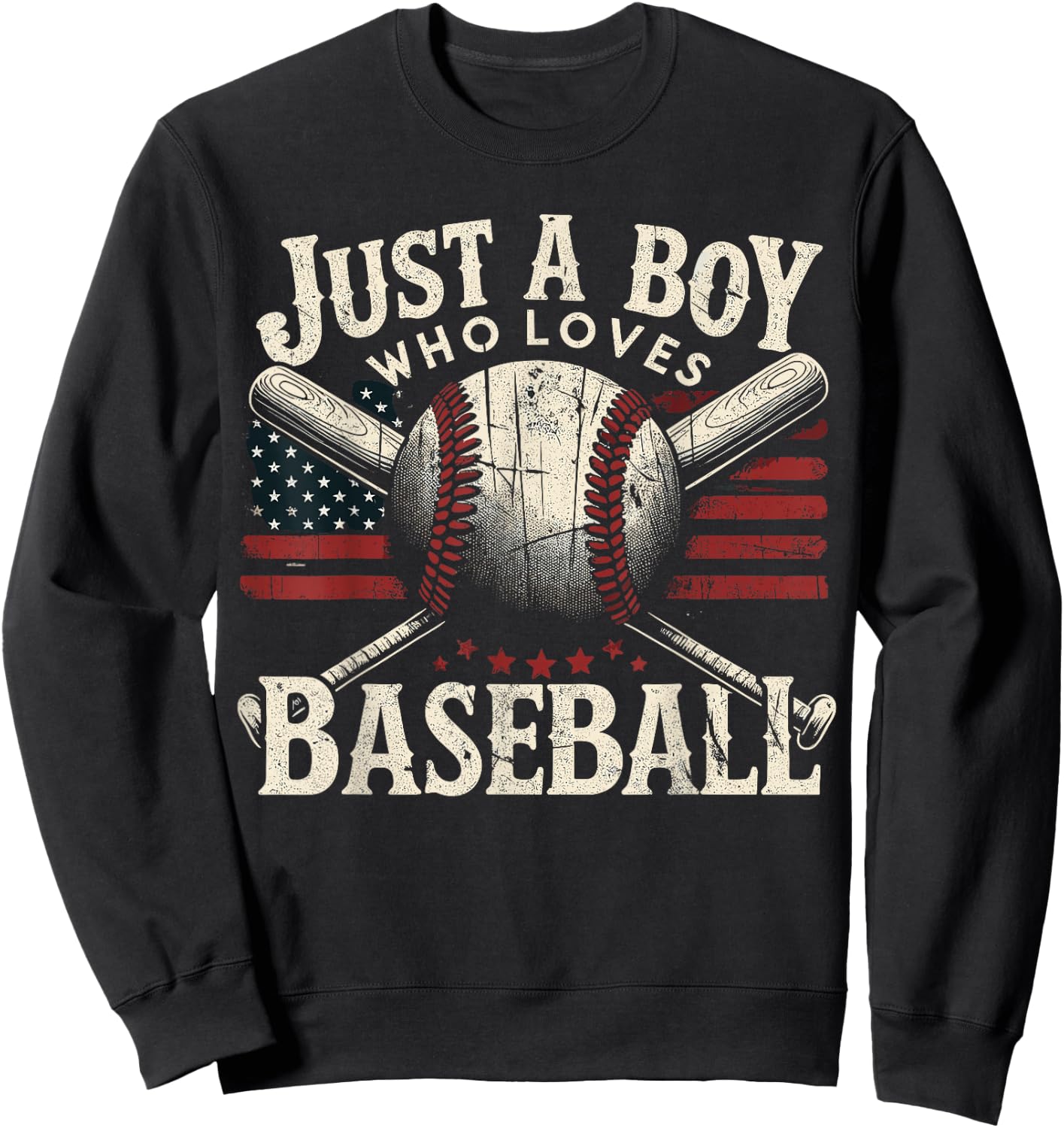 Just A Boy Who Loves Baseball Sweatshirt - Sweatshirt | Black
