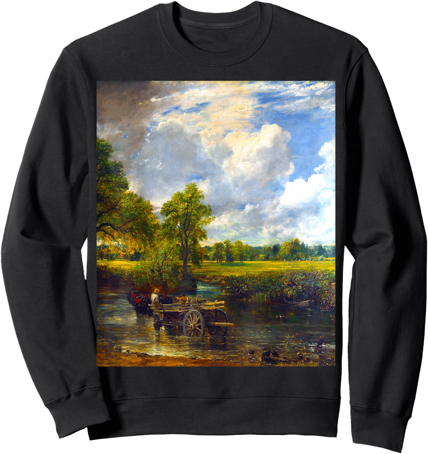 The Hay Wain John Constable Romanticism Landscape Art Sweatshirt - Sweatshirt | Black