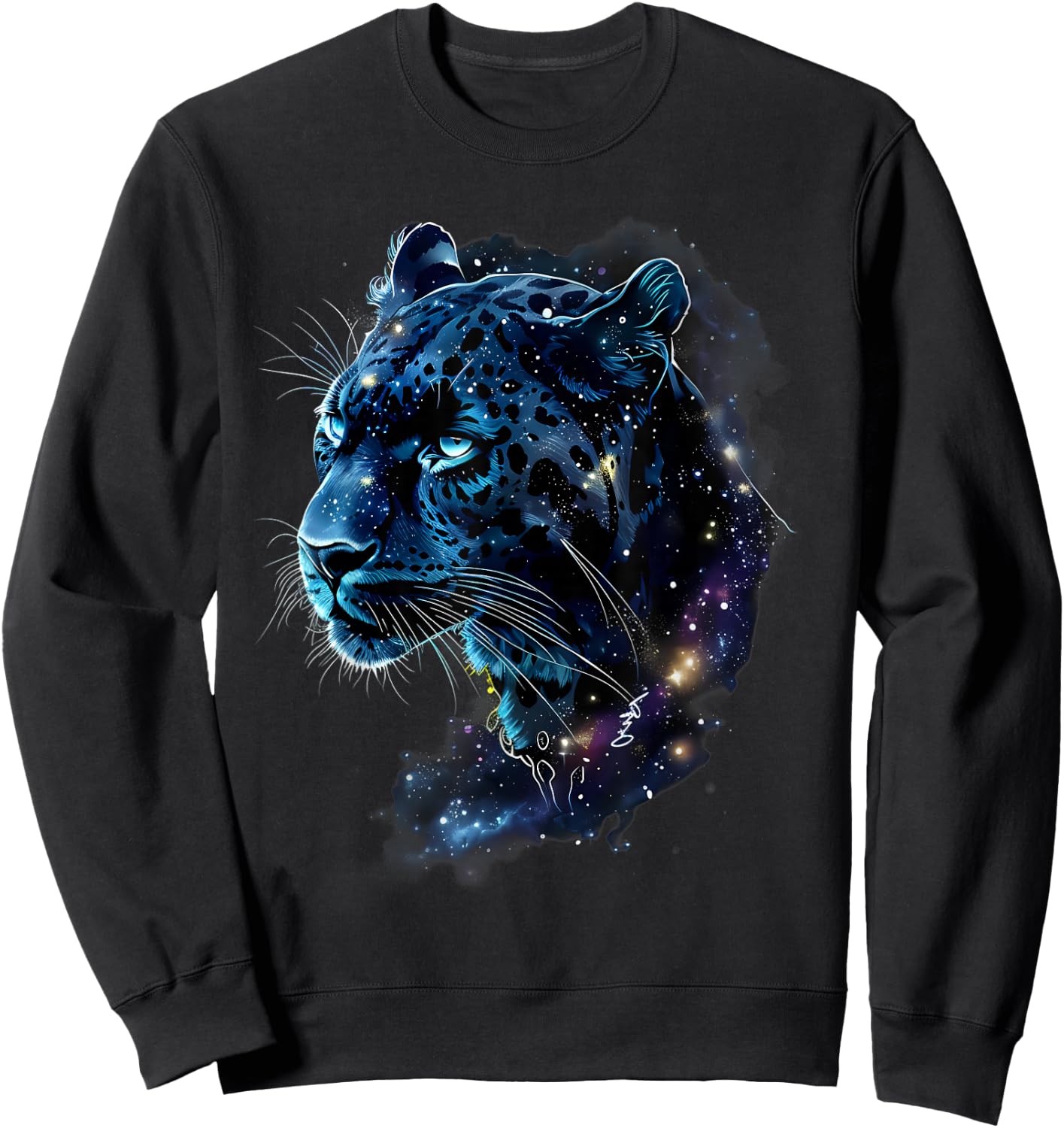 Tropical Jungle Animal Art Panther Lover - -Adults, Kids - Black - Small - Short Sleeve - Classic Fit - Animal Print Panther Graphic Sweatshirt - Sweatshirt | Black