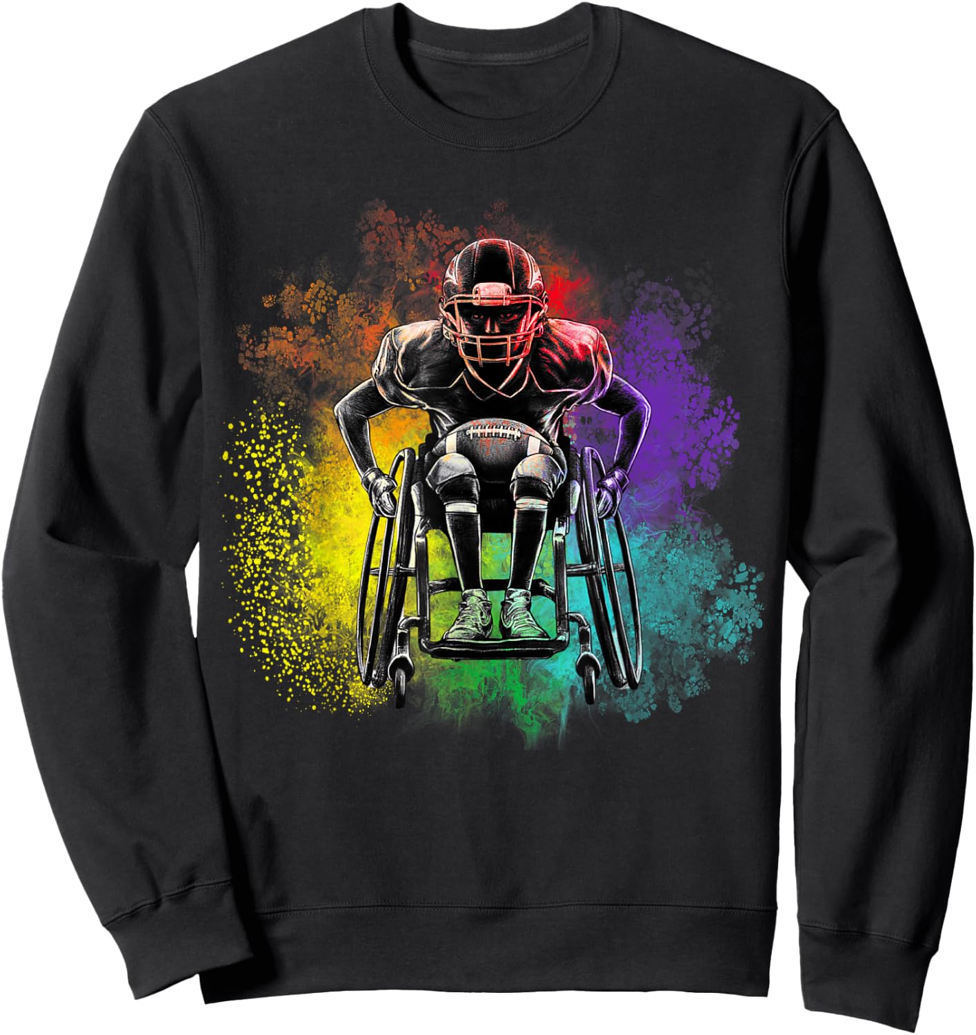 Football Wheelchair Sweatshirt - Sweatshirt | Black
