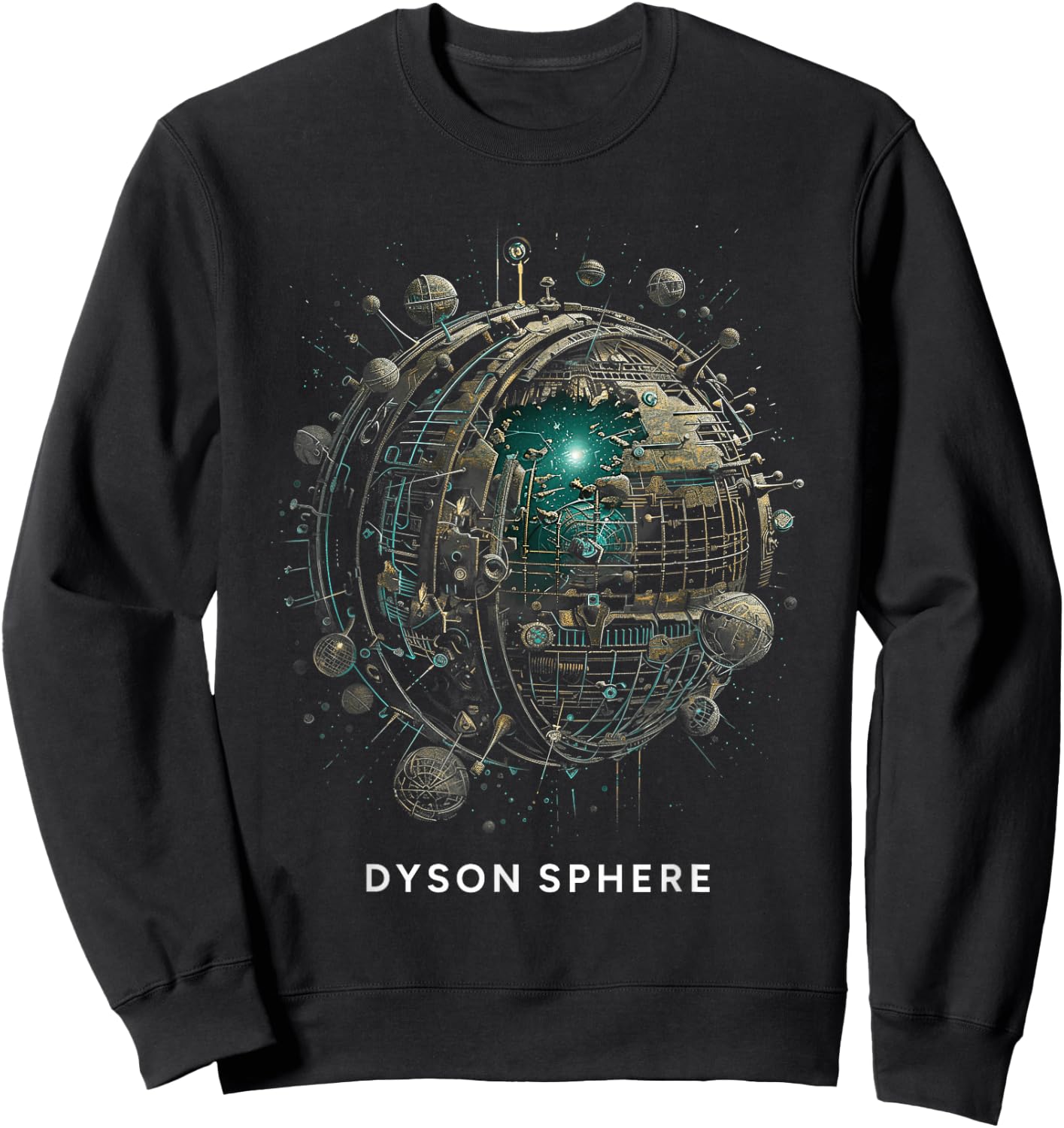 Dyson Sphere Scientific Galactic Megastructure Aliens Sweatshirt - Sweatshirt | Black