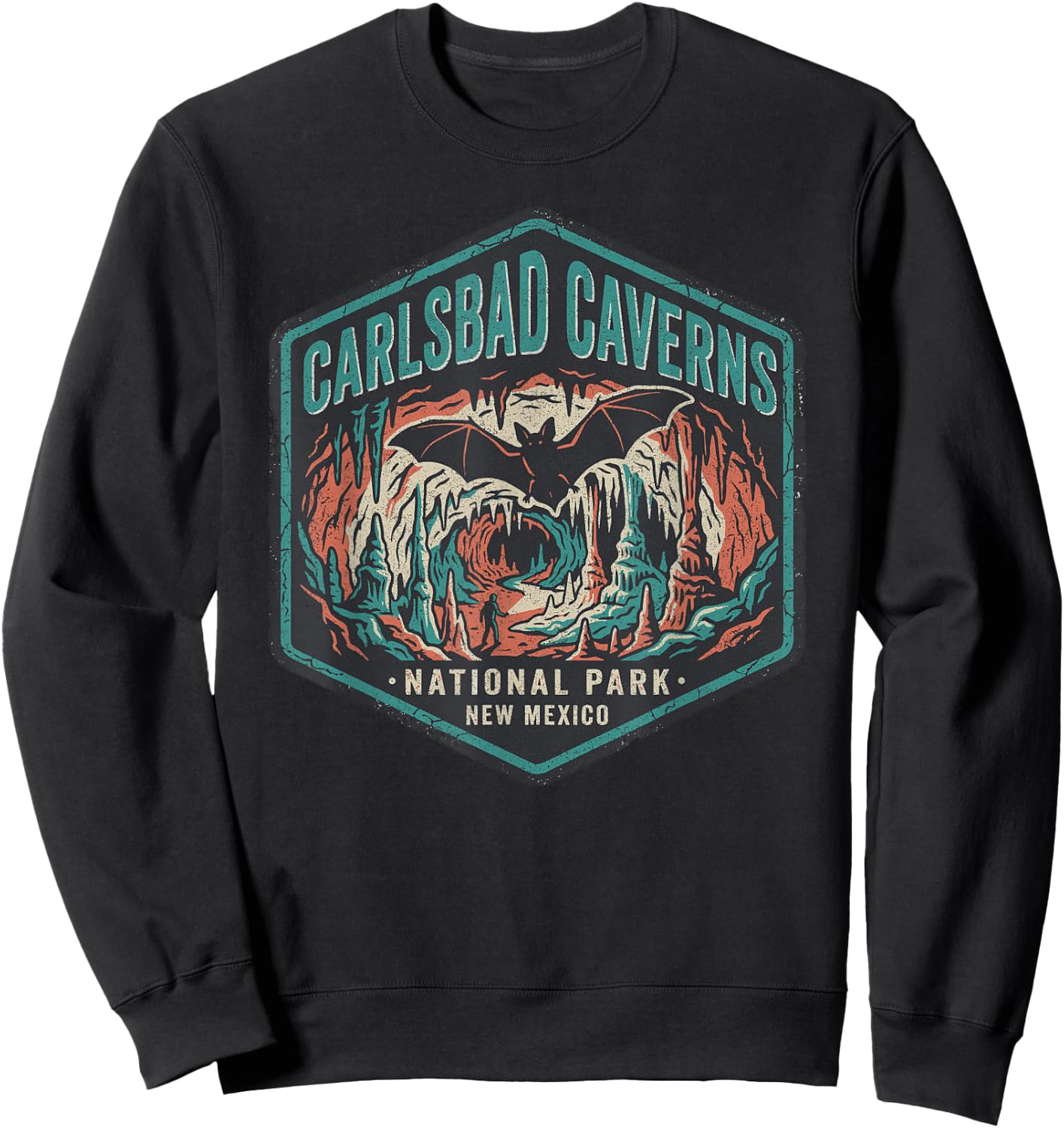 Carlsbad Caverns National Park New Mexico Vintage Sweatshirt - Sweatshirt | Black
