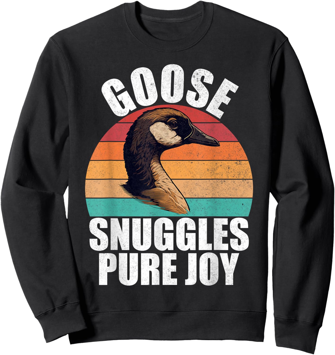 Goose Snuggles pure Joy Goose Sweatshirt - Sweatshirt | Black