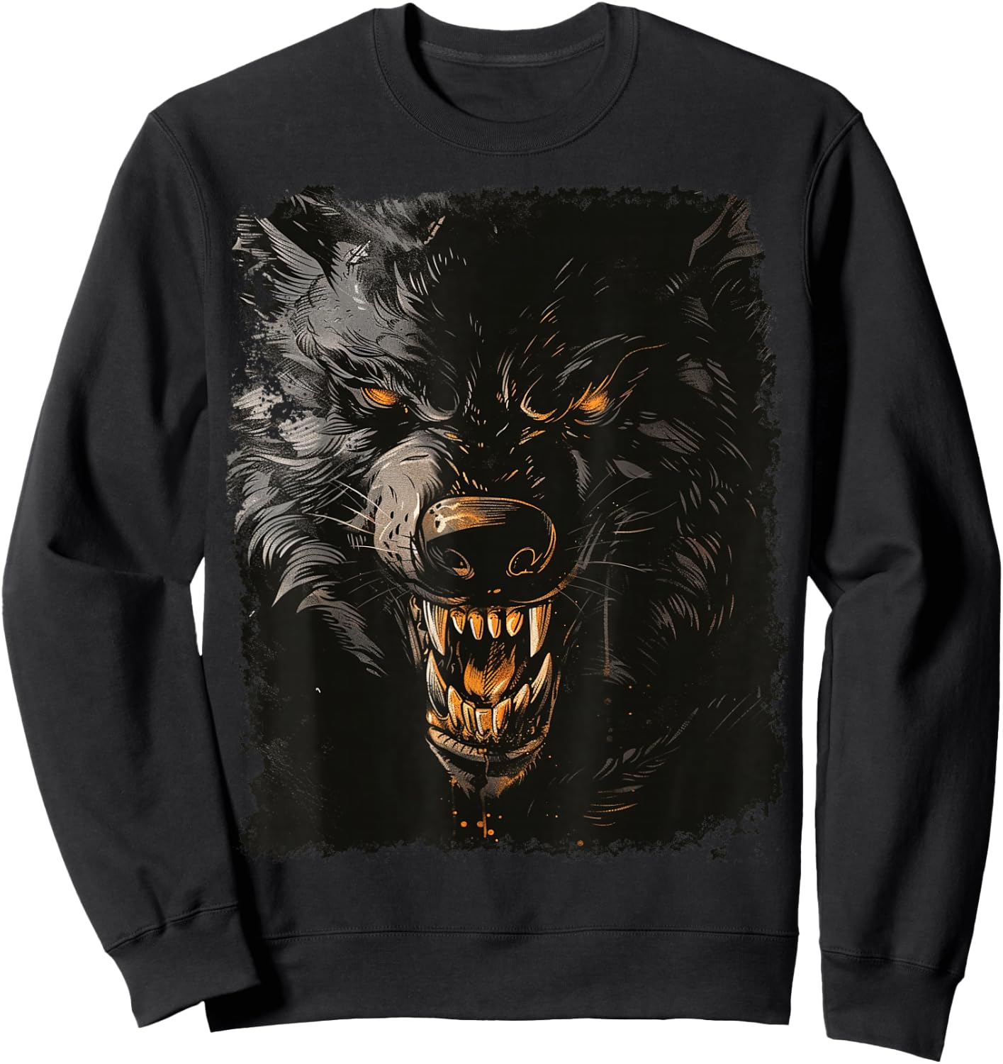 Halloween Design Black Werewolf Sweatshirt - Sweatshirt | Black