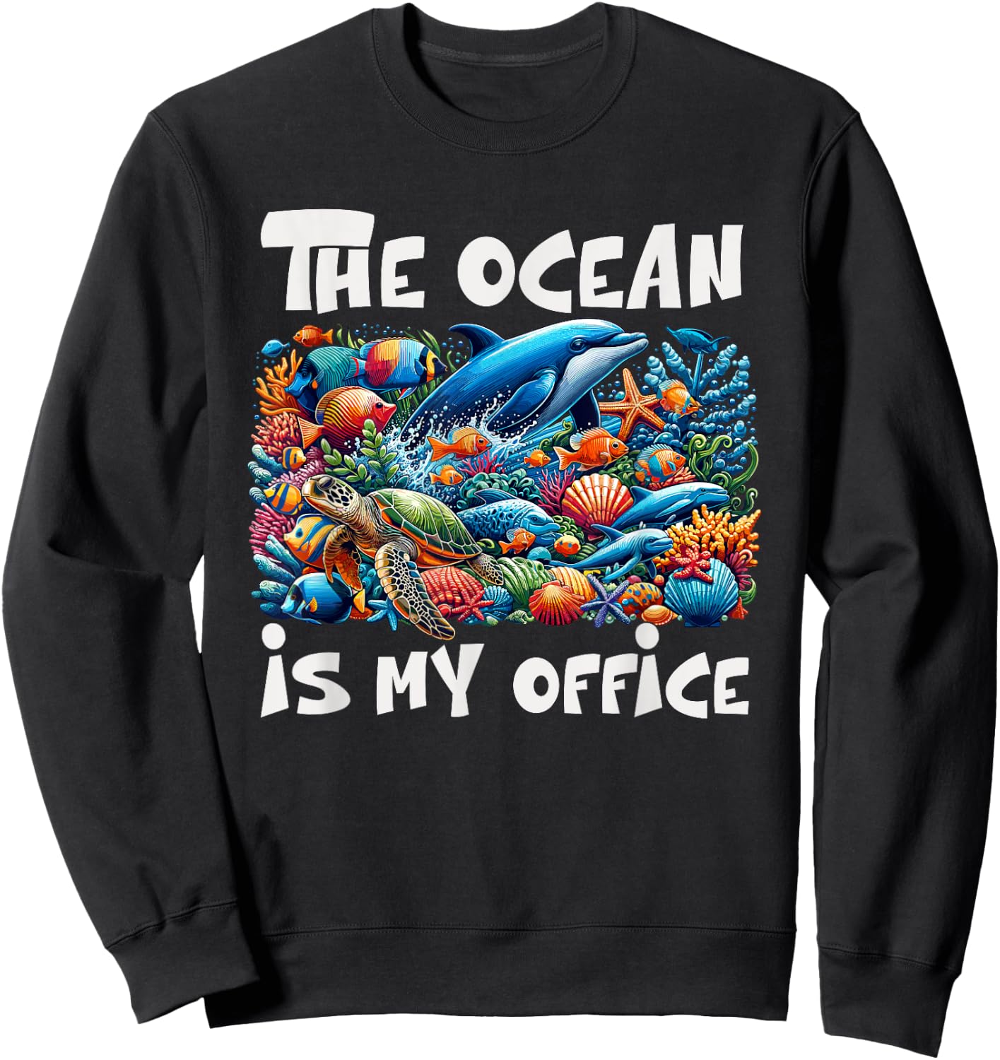 Funny Marine Biologist Costume Biology Marine Wildlife Sweatshirt - Sweatshirt | Black