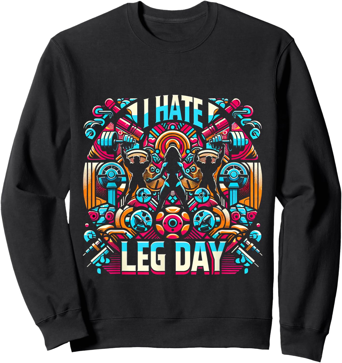 I Hate Leg Day _ Sweatshirt - Sweatshirt | Black