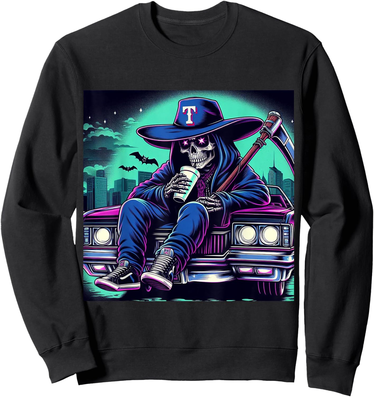 Texas Grim Reaper Sweatshirt - Sweatshirt | Black