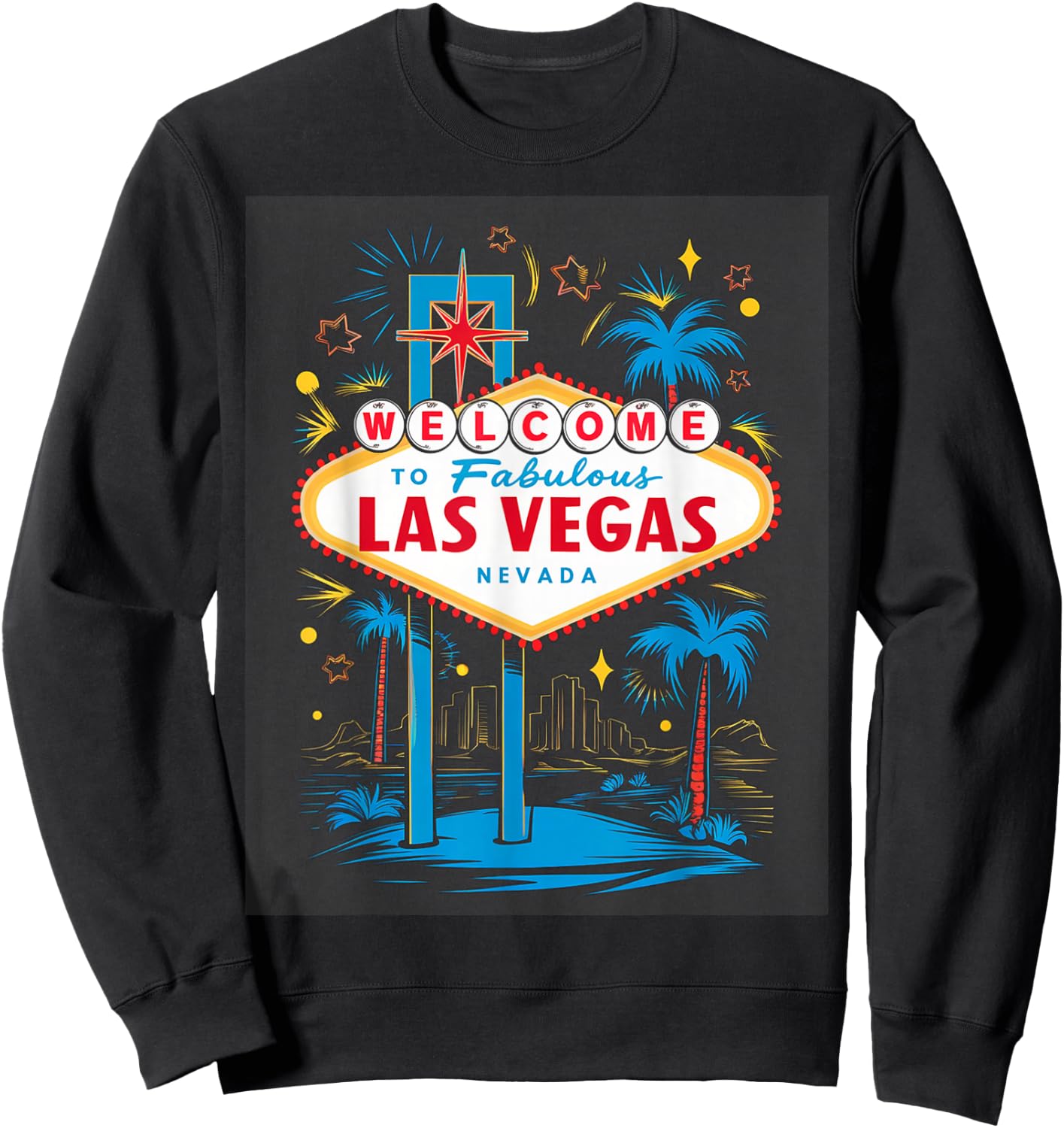 I Love LAS VEGAS Nevada City Vegas Souvenir Gifts Las Vegas Sweatshirt - Sweatshirt | Black