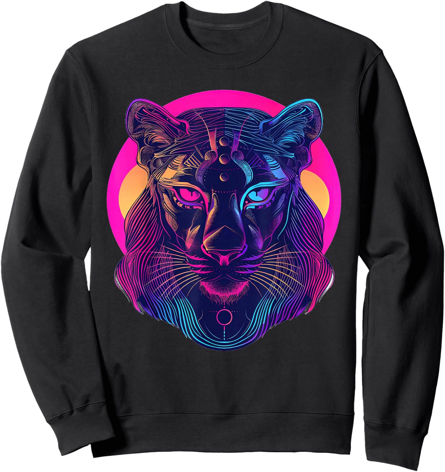 Sekhmet Synthwave Sweatshirt - Sweatshirt | Black