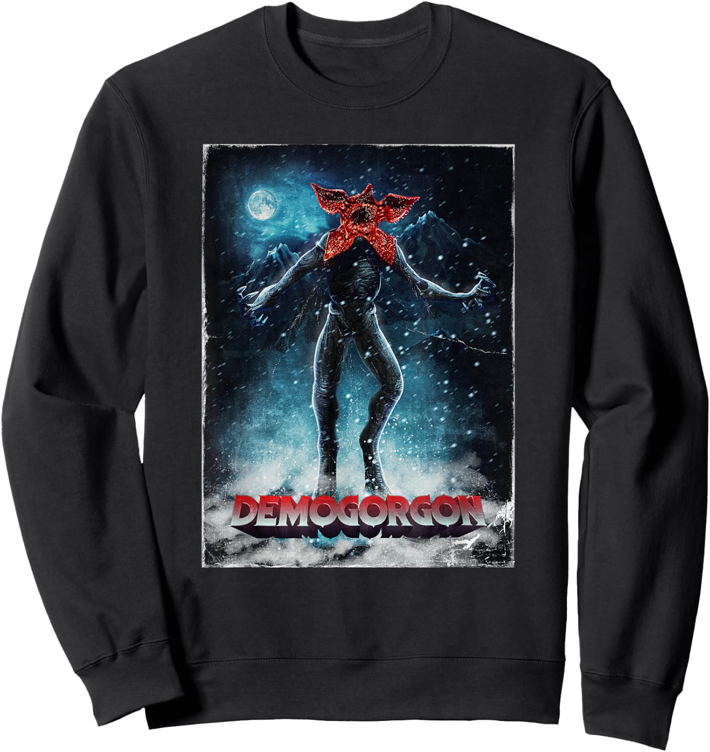 Stranger Things 4 Demogorgon Mountain Walk Sweatshirt - Sweatshirt | Black