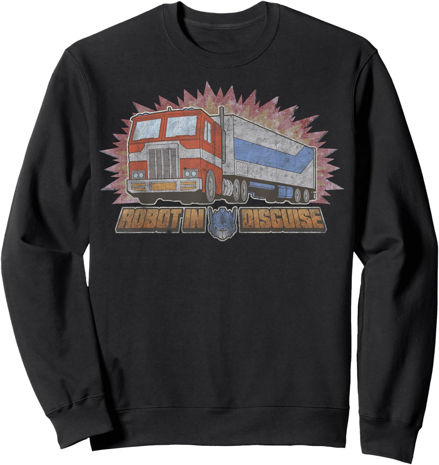 Transformers Optimus Prime Robot In Disguise Sweatshirt - Sweatshirt | Black