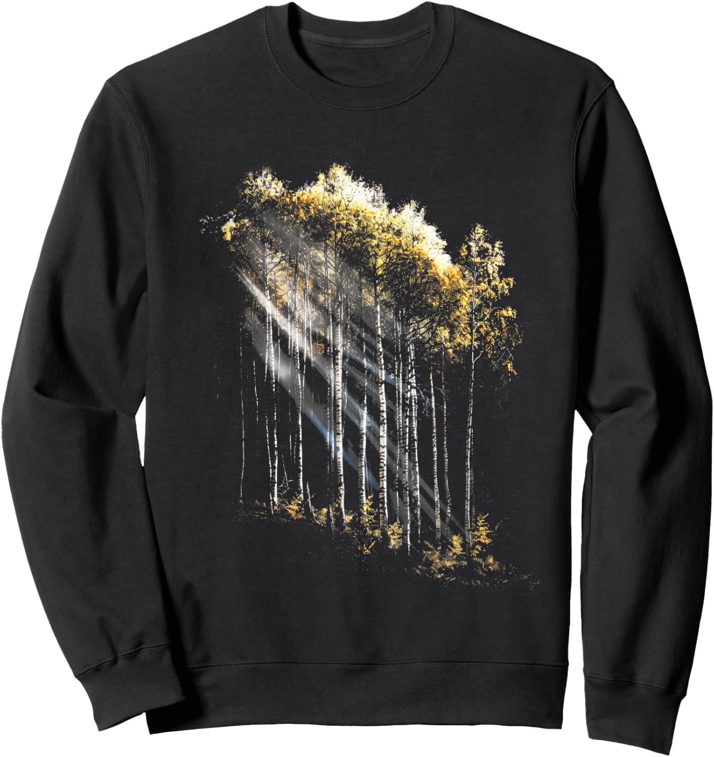 Realistic Forest Birch Tree Nature graphics Sweatshirt - Sweatshirt | Black
