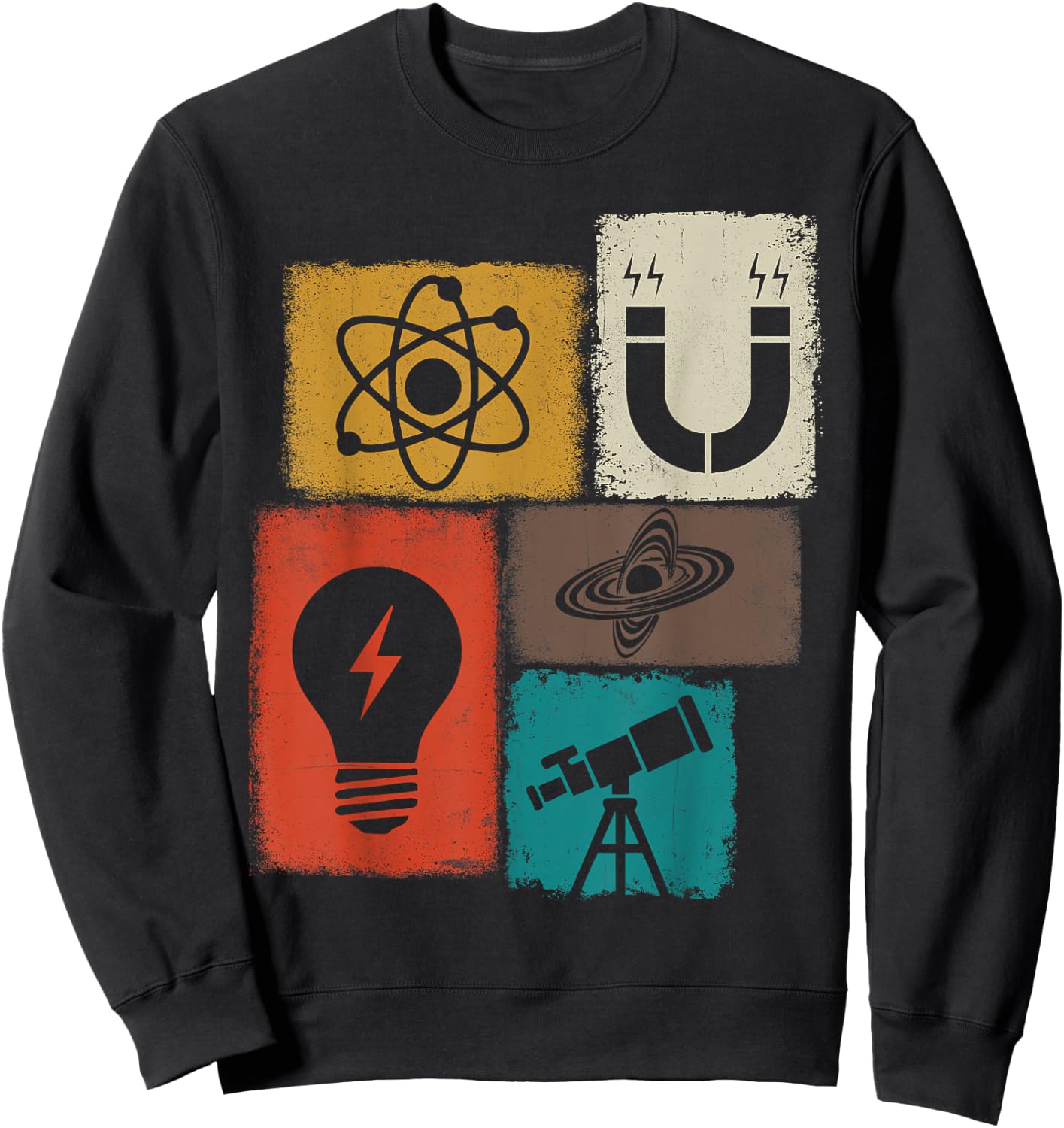 Physicist Vintage Collage Physics Sweatshirt - Sweatshirt | Black