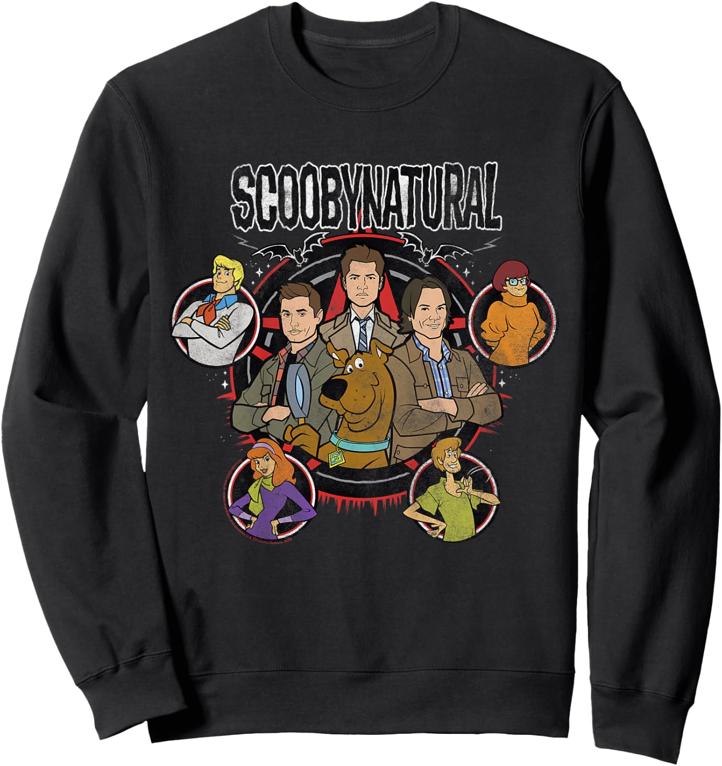 Kids Scooby-Doo Scoobynatural Mash Up Group Shot Poster Sweatshirt - Sweatshirt | Black