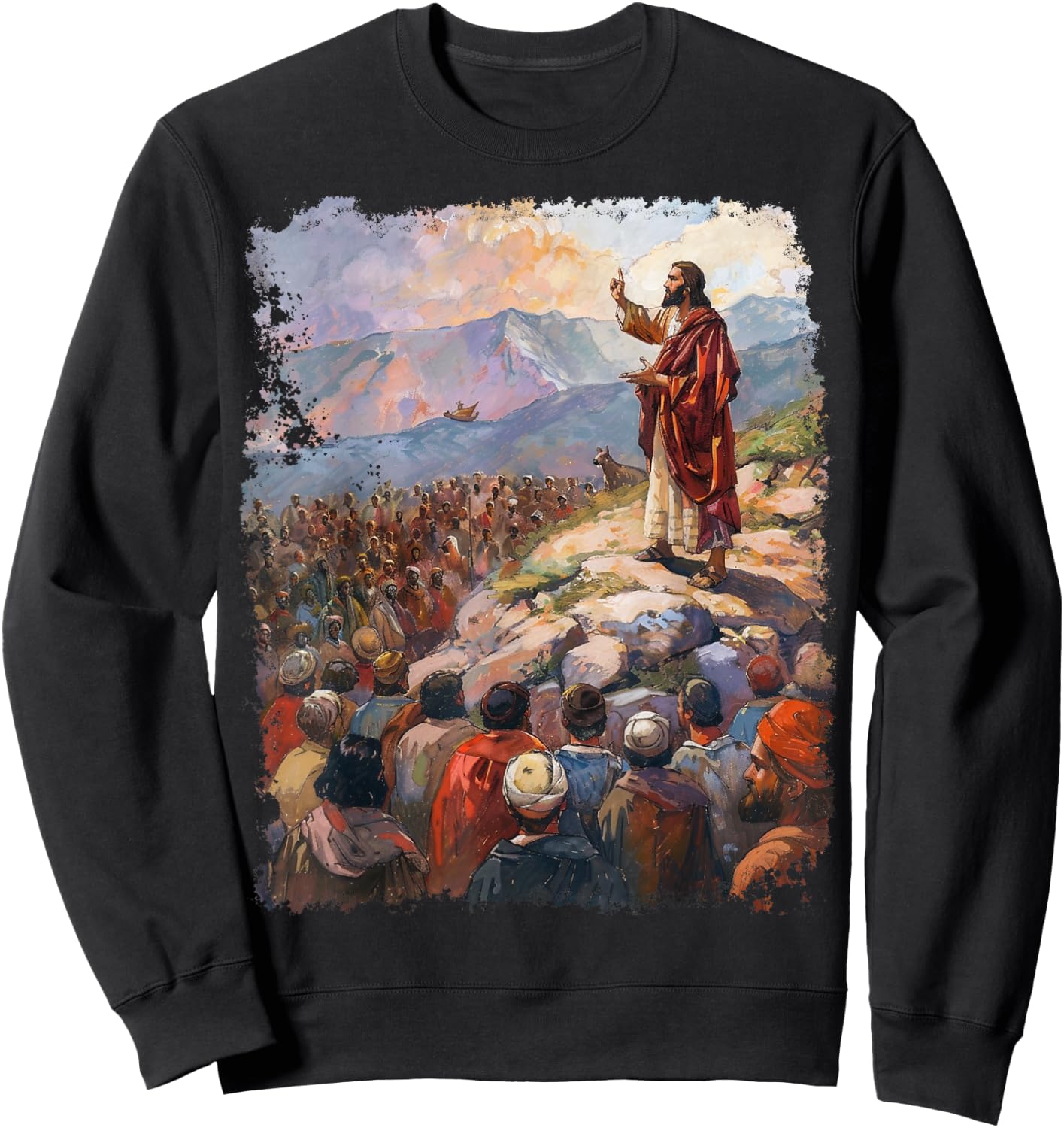 Sermon on the Mount Jesus Christ Sweatshirt - Sweatshirt | Black