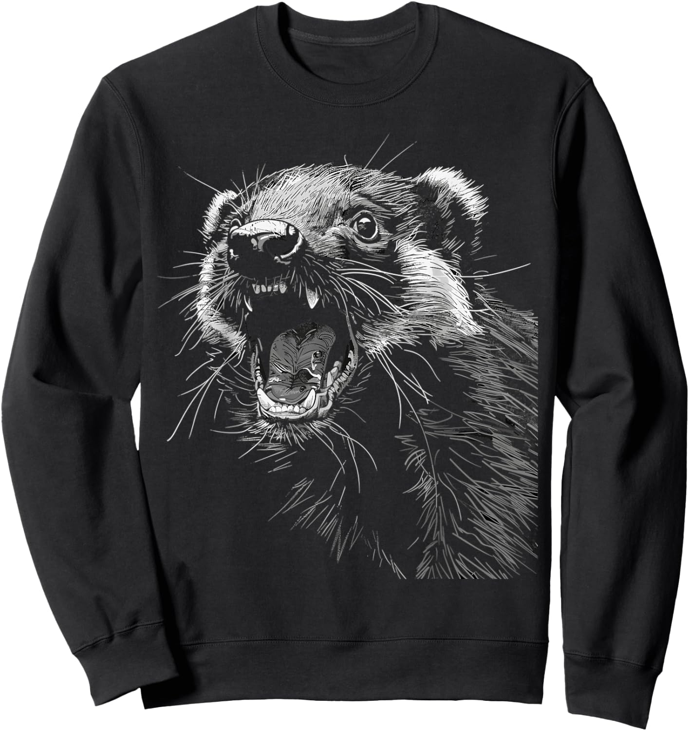 Funny Honey Badger Lover Men Sweatshirt - Sweatshirt | Black
